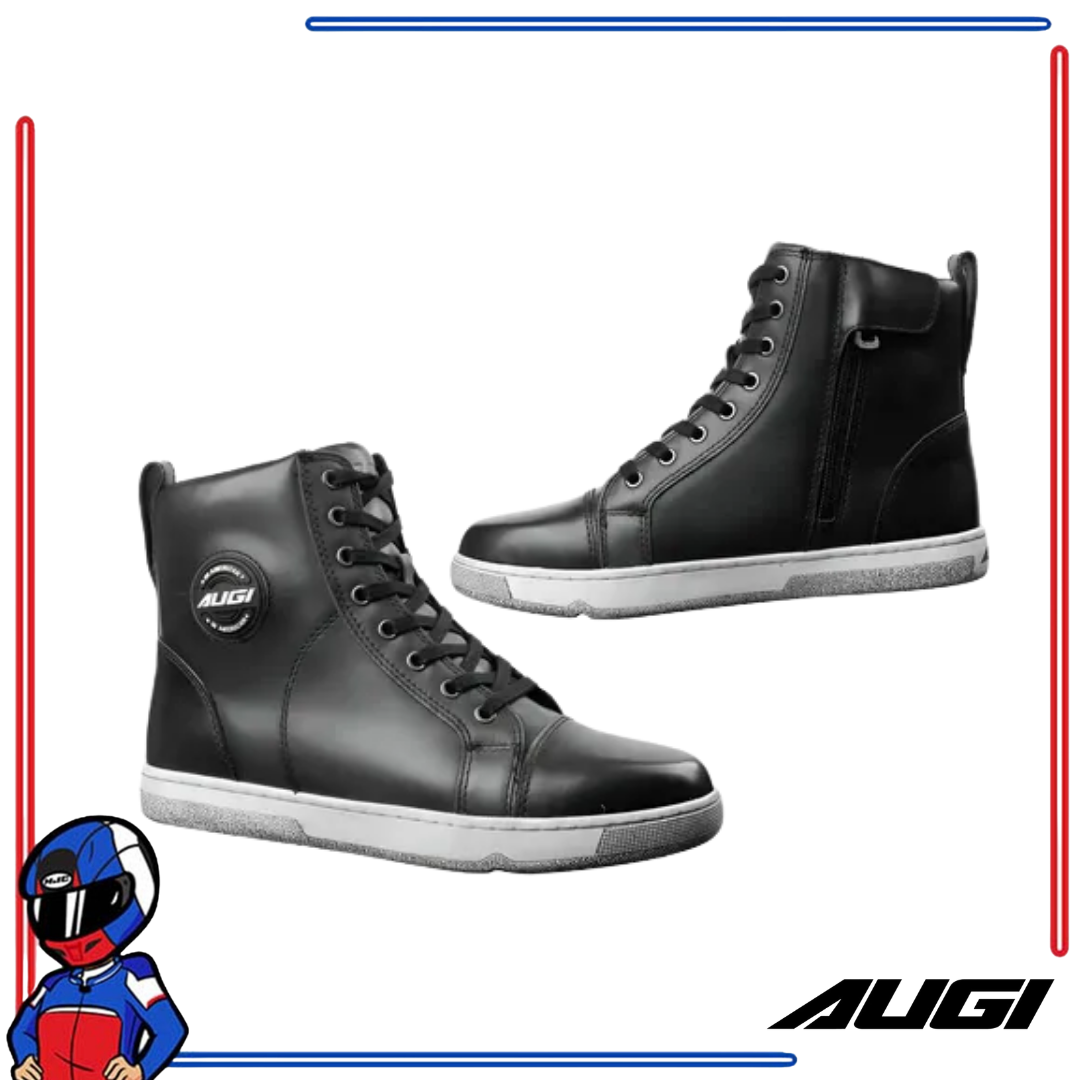 AUGI Urban Racing Boots AU-4 Black Leather