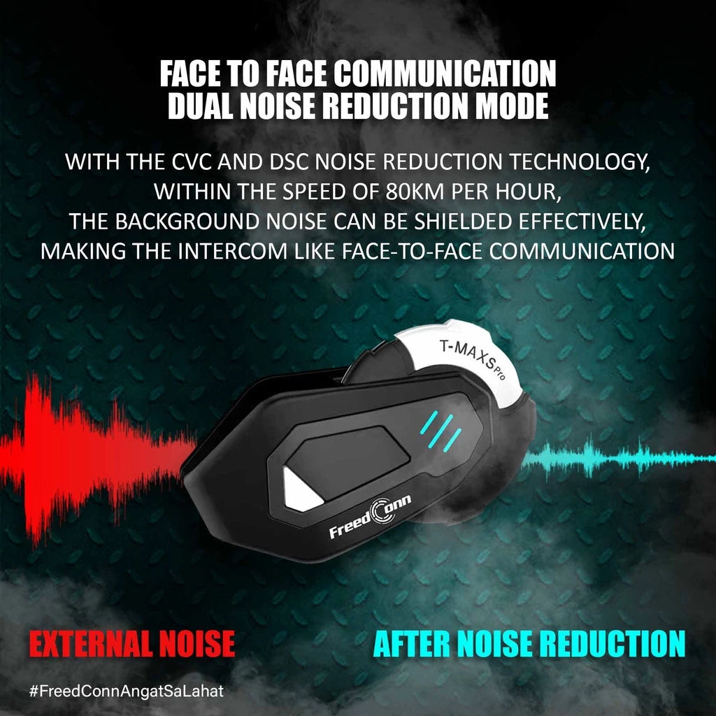 FreedConn TMAX-S PRO Motorcycle Helmet Intercom Bluetooth Headset Talking System