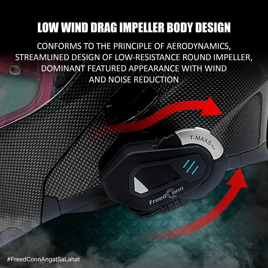 FreedConn TMAX-S PRO Motorcycle Helmet Intercom Bluetooth Headset Talking System