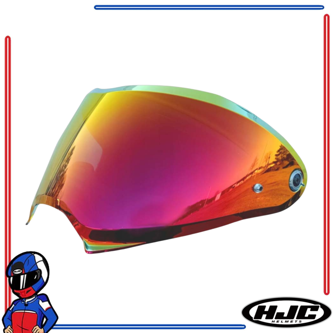 HJC Helmets Face Shield Lens for F70 Dark Smoke; Smoke; Iridum Gold; Silver; Blue; Fire Red