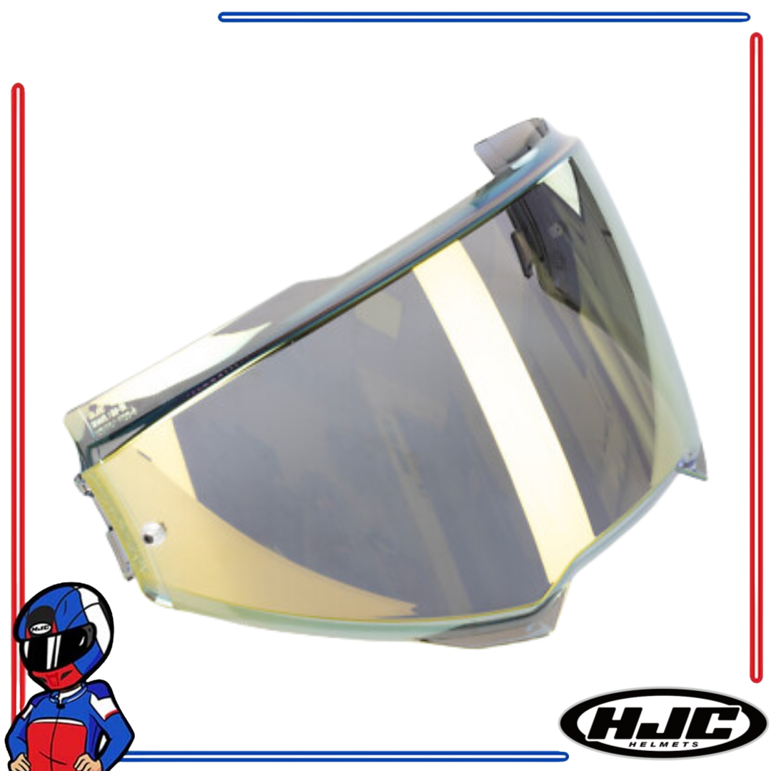 HJC Helmets Face Shield Lens for i100 Clear; Dark Smoke; Iridium Blue; Fire Red; Silver; Gold