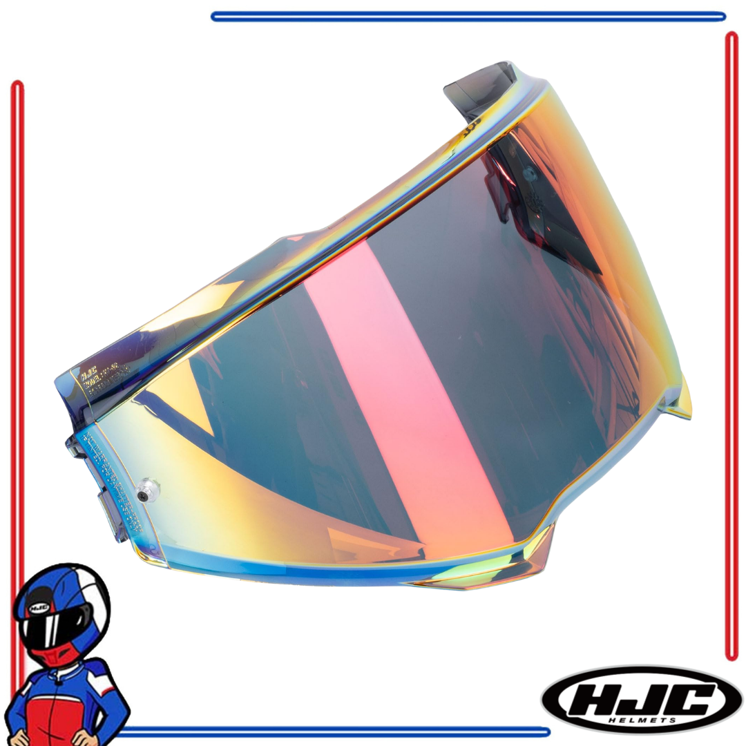HJC Helmets Face Shield Lens for i100 Clear; Dark Smoke; Iridium Blue; Fire Red; Silver; Gold