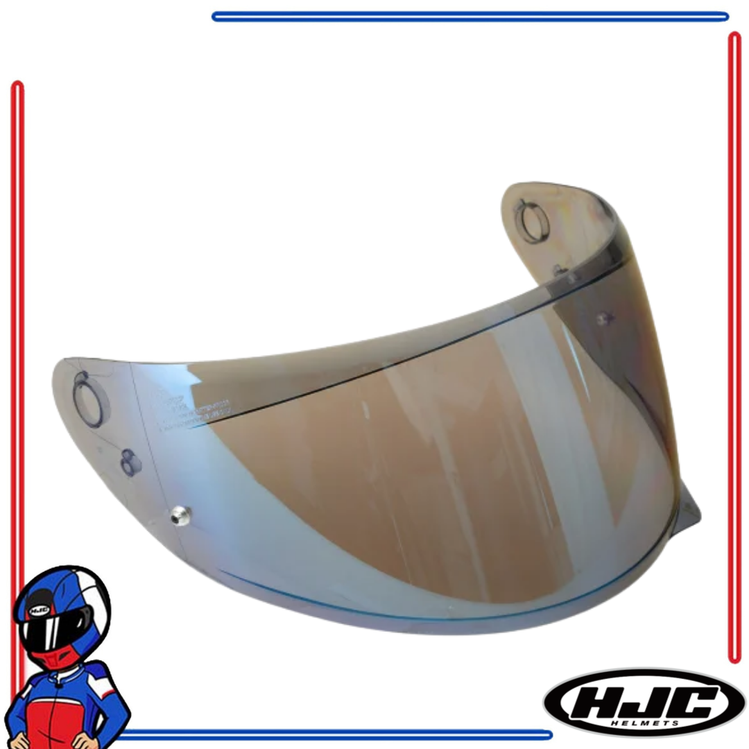 HJC Helmets Face Shield Lens for C10; C71 Dark Smoke; Iridium Gold; Silver; Blue; Fire Red