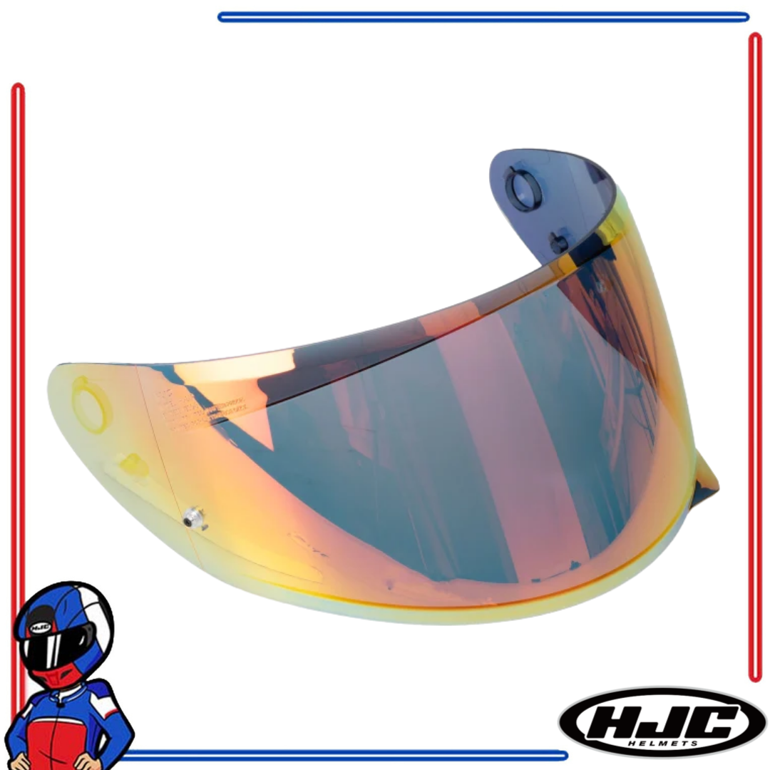 HJC Helmets Face Shield Lens for C10; C71 Dark Smoke; Iridium Gold; Silver; Blue; Fire Red