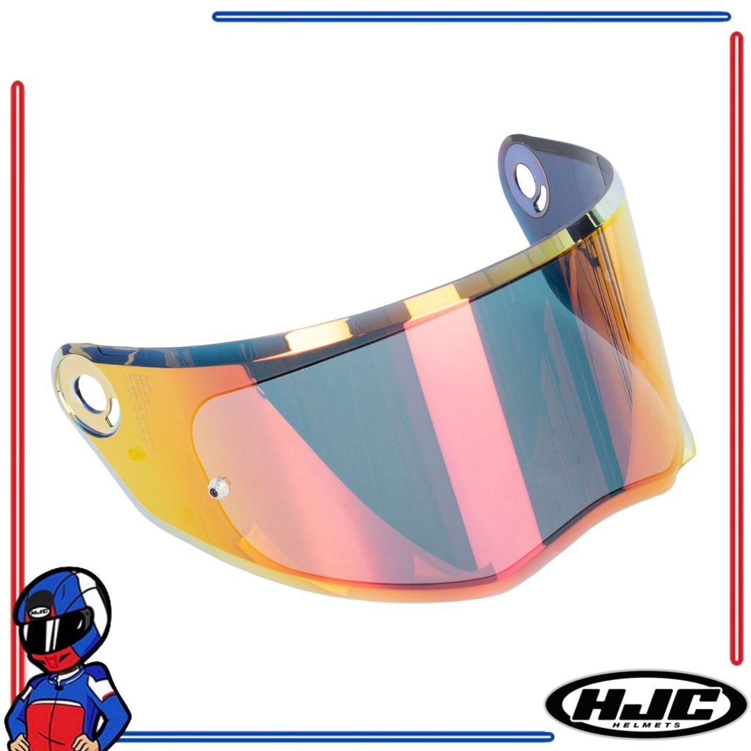 HJC Helmets Face Shield Lens for V10 Clear; Smoke; Dark Smoke; Iridium Blue; Gold; Silver; Fire Red