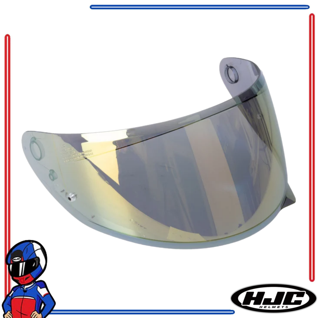 HJC Helmets Face Shield Lens for C10; C71 Dark Smoke; Iridium Gold; Silver; Blue; Fire Red