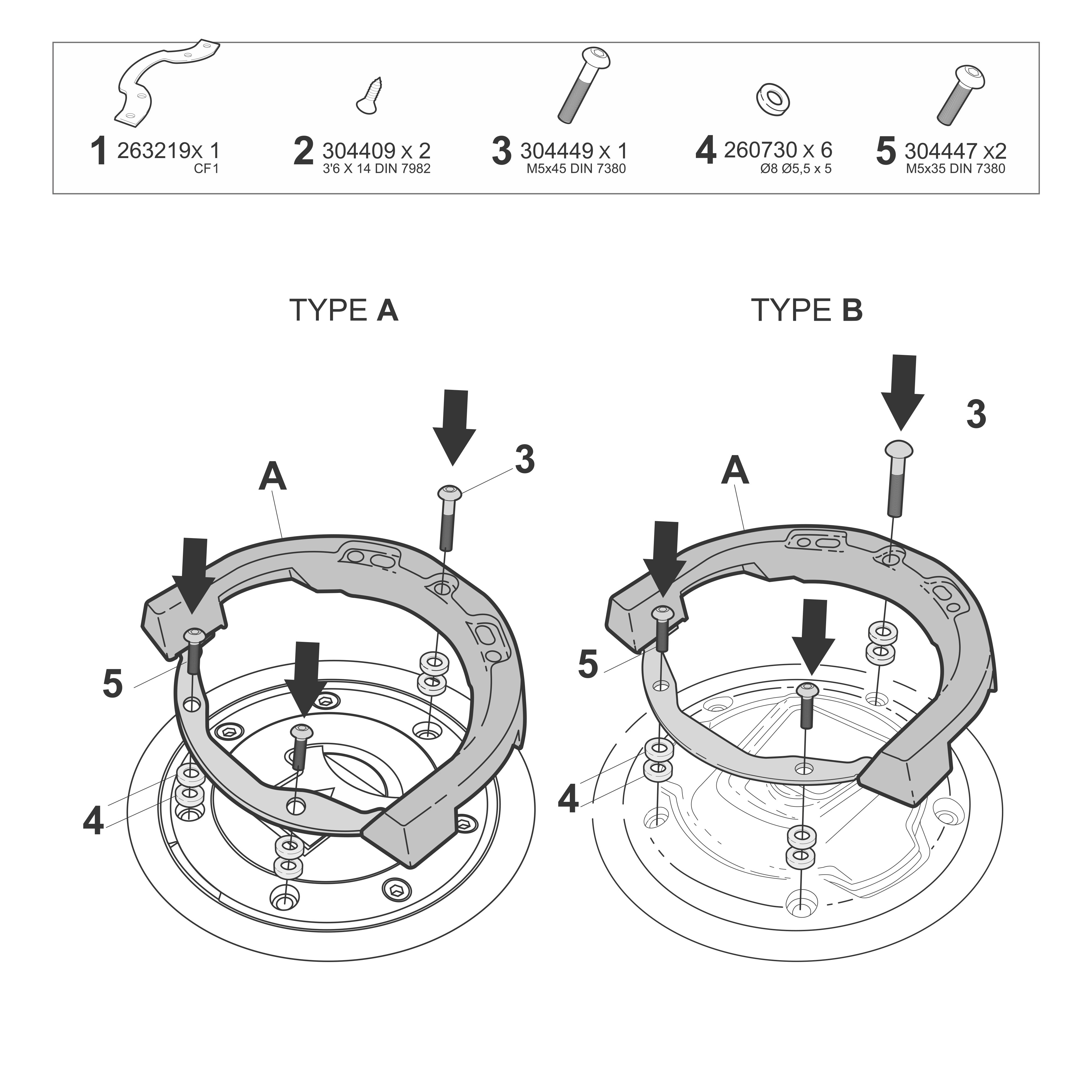 SHAD Click System Fitting Kit CF Moto