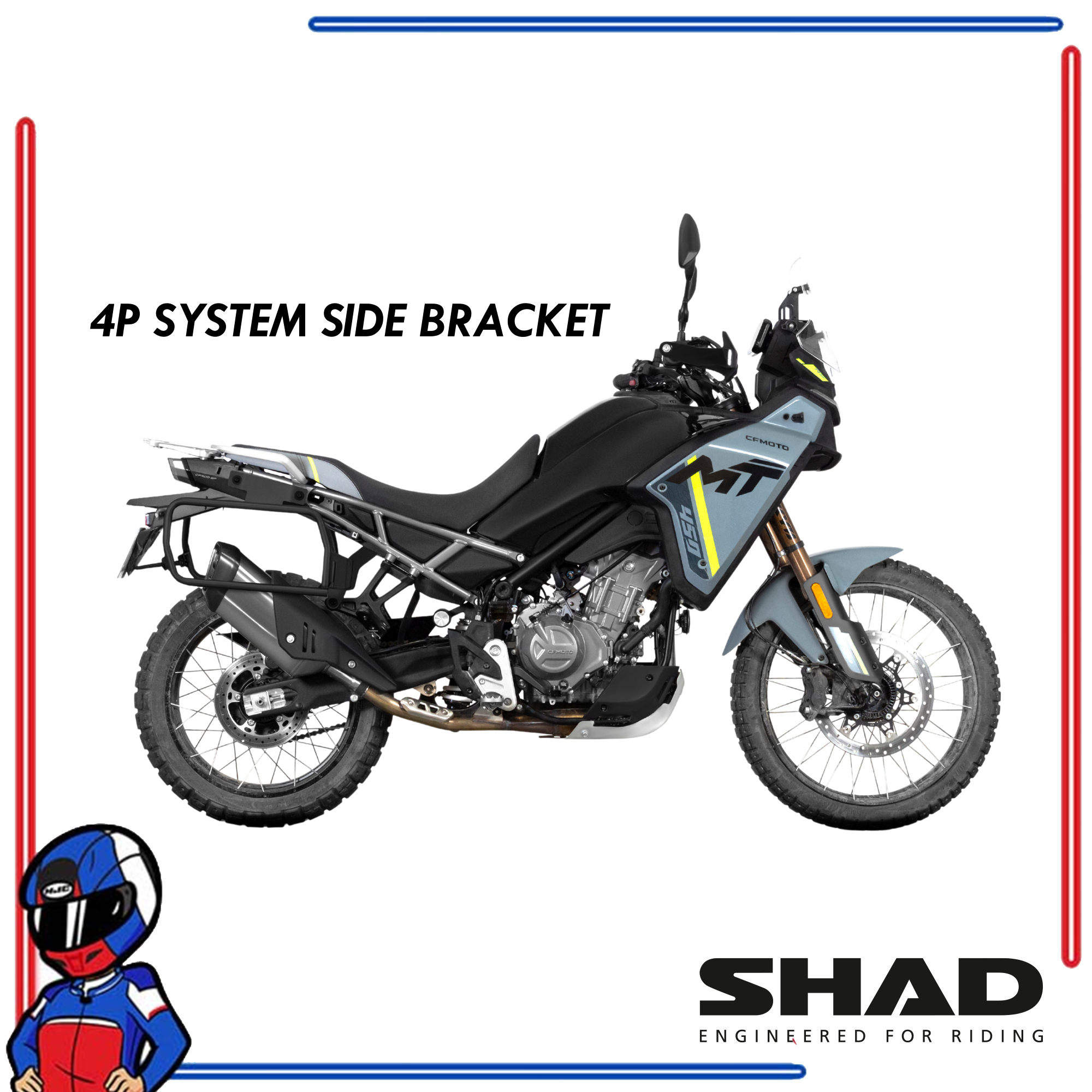 SHAD 4P System Side Bracket CF MOTO 450 MT