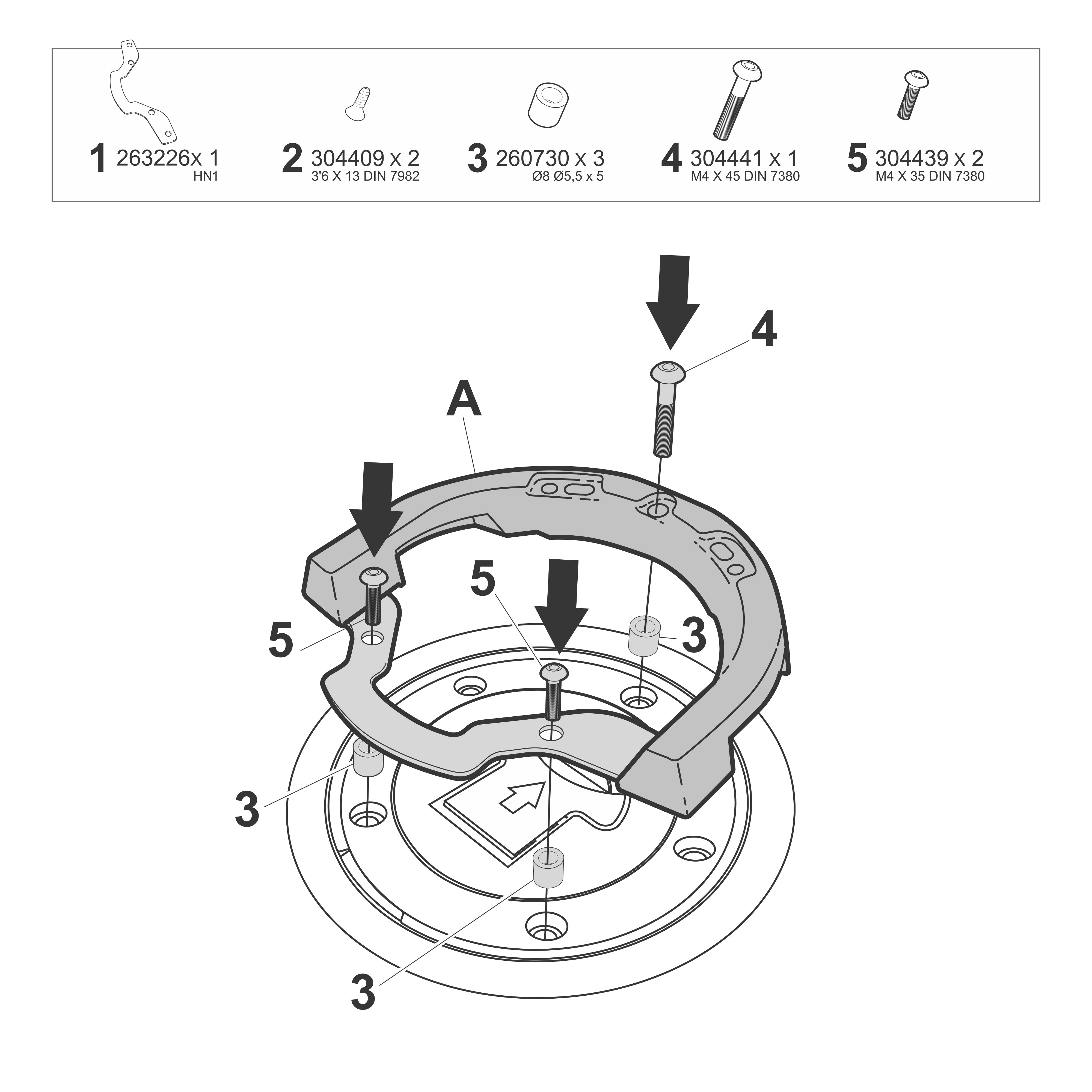 SHAD Click System Fitting Kit Honda