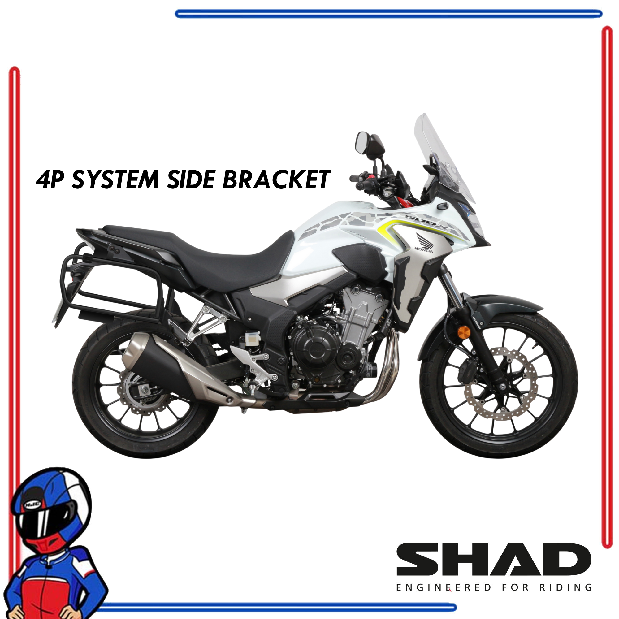 SHAD 4P System Side Bracket Honda NX500 2023-2025; CB500X