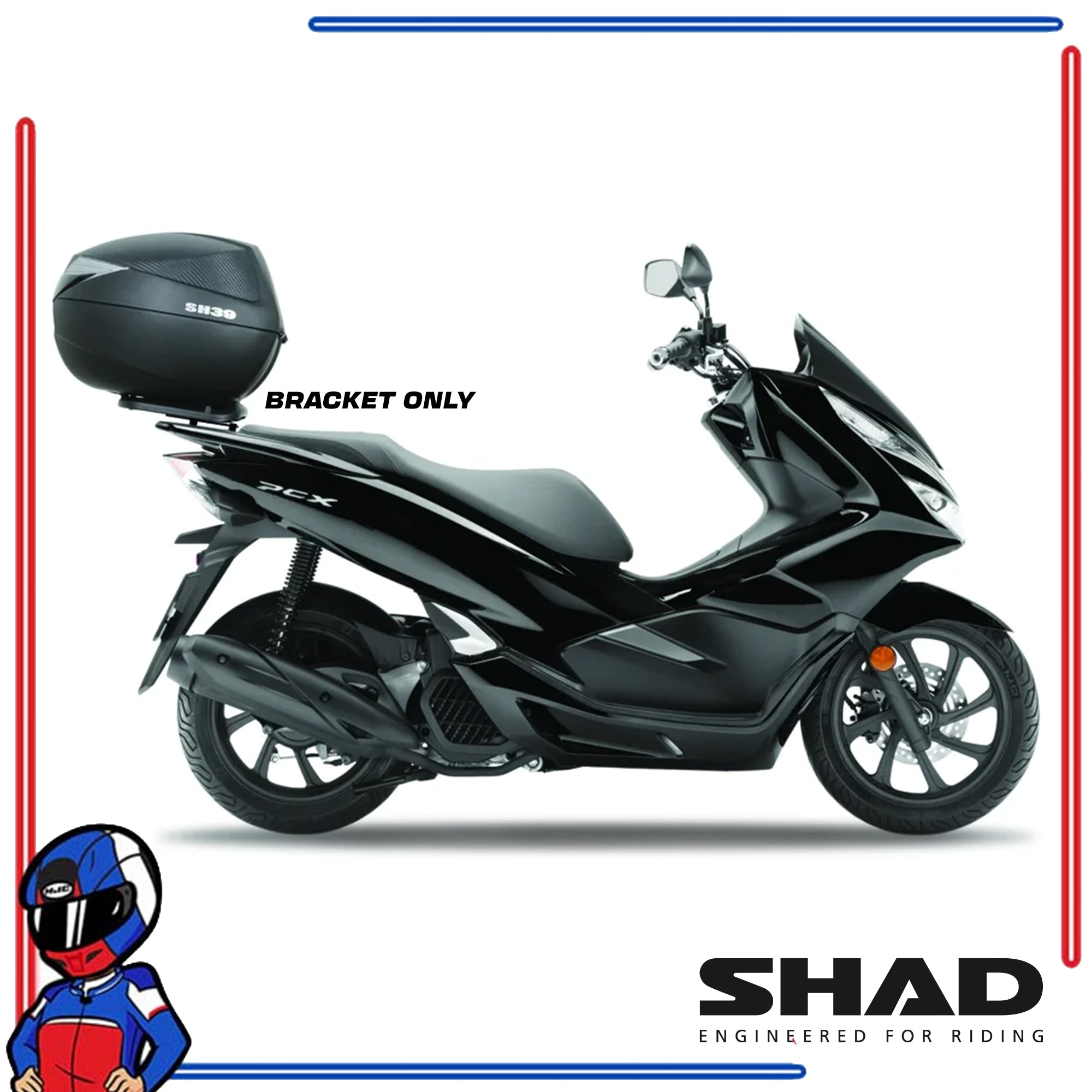 SHAD Motorcycle Bracket Honda PCX 150; 160 2010-2025