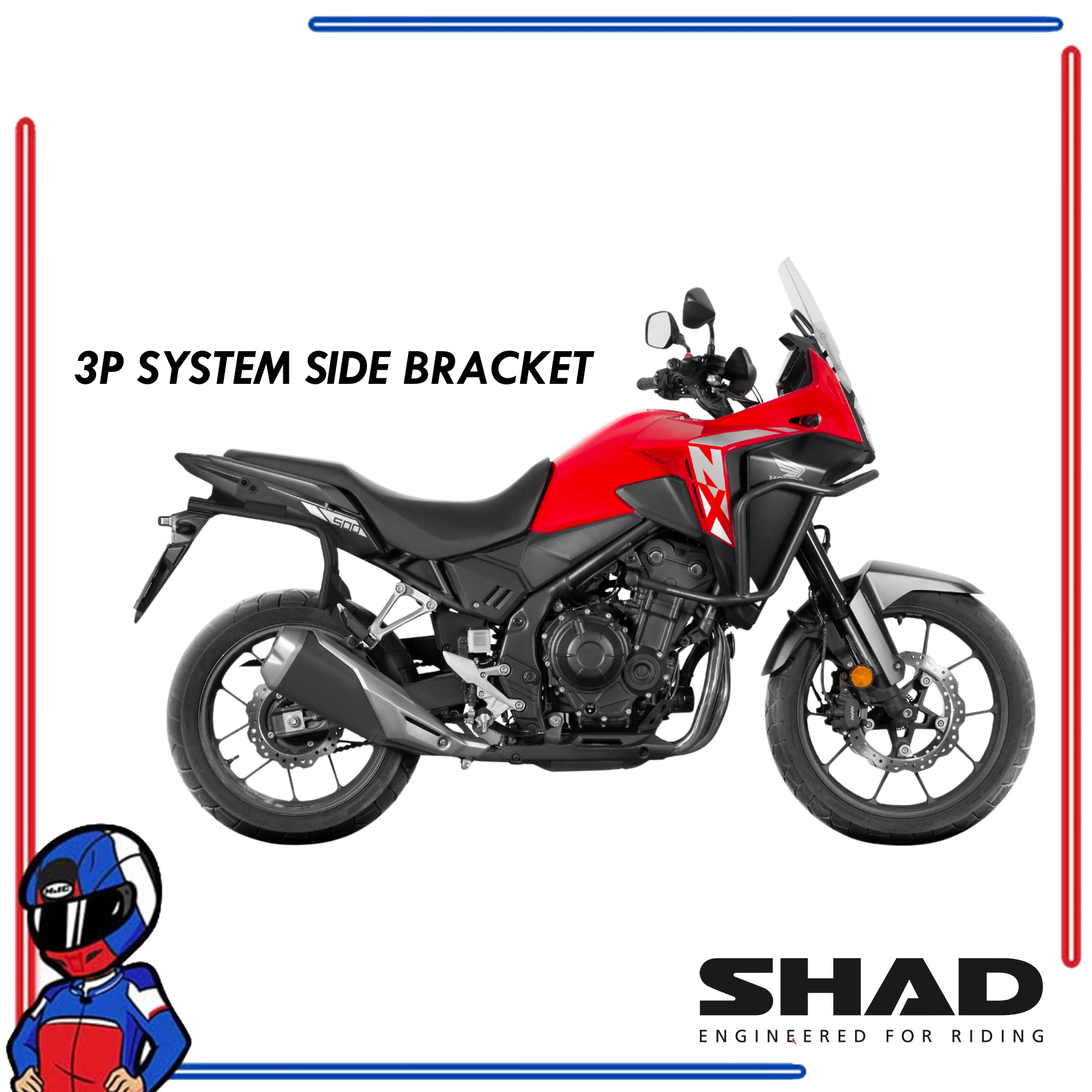 SHAD 3P System Side Bracket NX500 2024-2025; CB500X