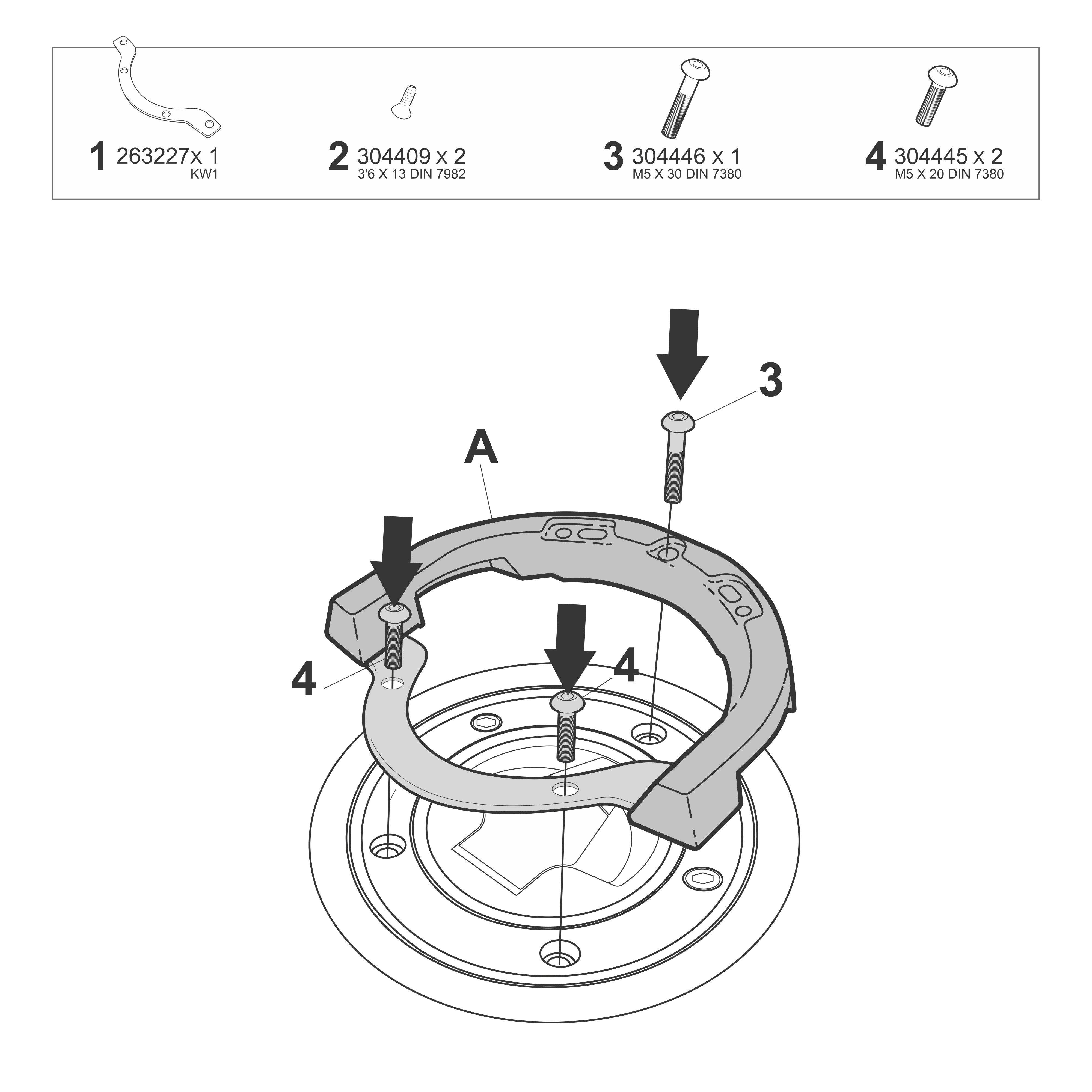 SHAD Click System Fitting Kit Kawasaki; KTM
