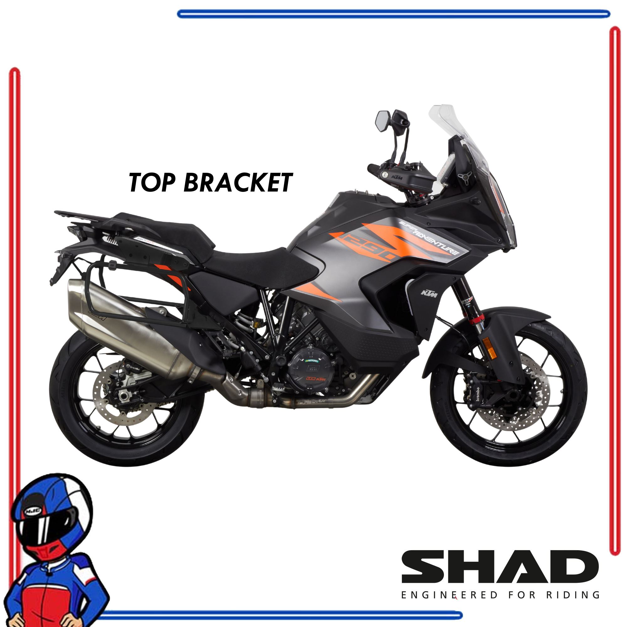 SHAD 4P System Side Bracket KTM Super Adventure 1290 R/S/T 2021-2025