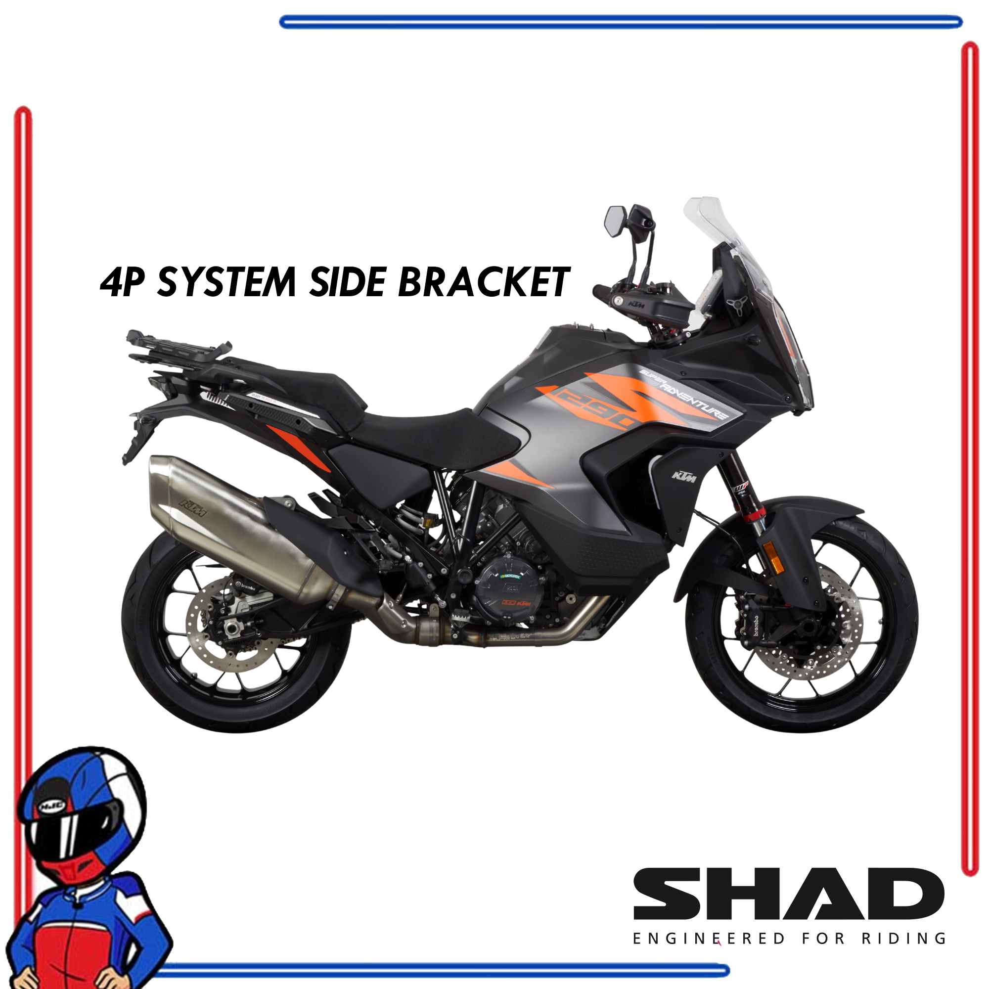 SHAD Motorcycle Bracket KTM Super Adventure 1290 R/S/T 2021-2025