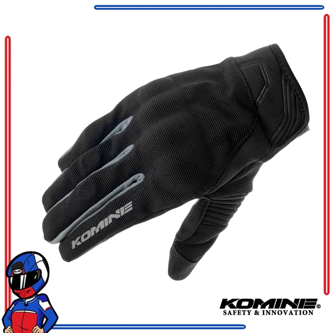 KOMINE Protect Mesh Brave Gloves Black; Black Red