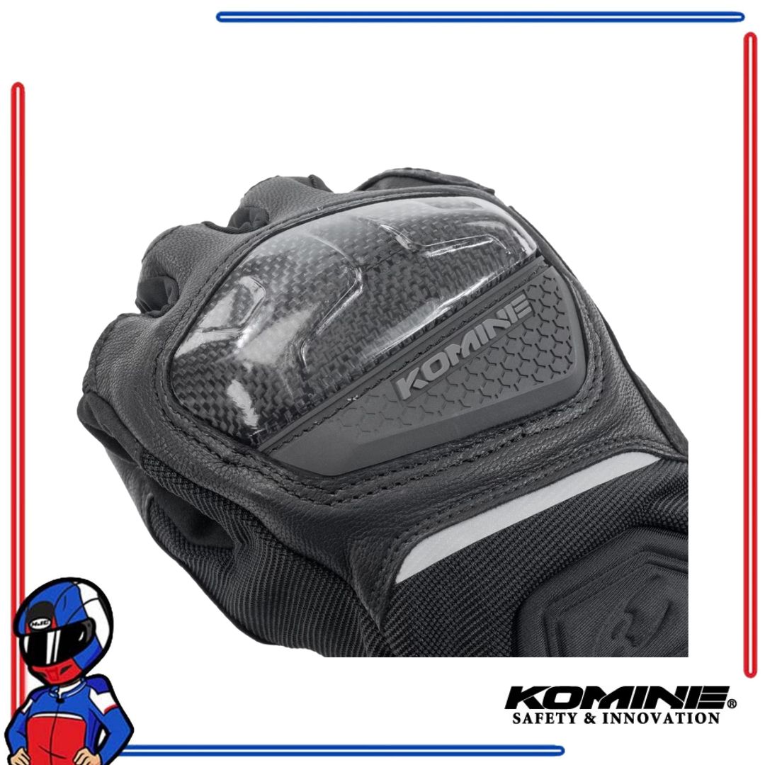 KOMINE Carbon Mesh Gloves Black