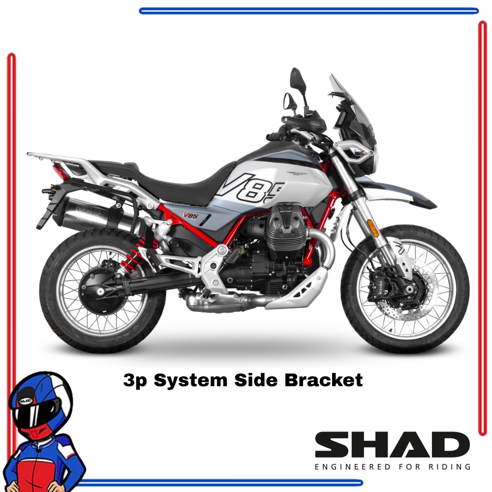 SHAD 3P System Side Bracket Moto Guzzi V85 TT; V85 TT TRAVEL 2024-2026