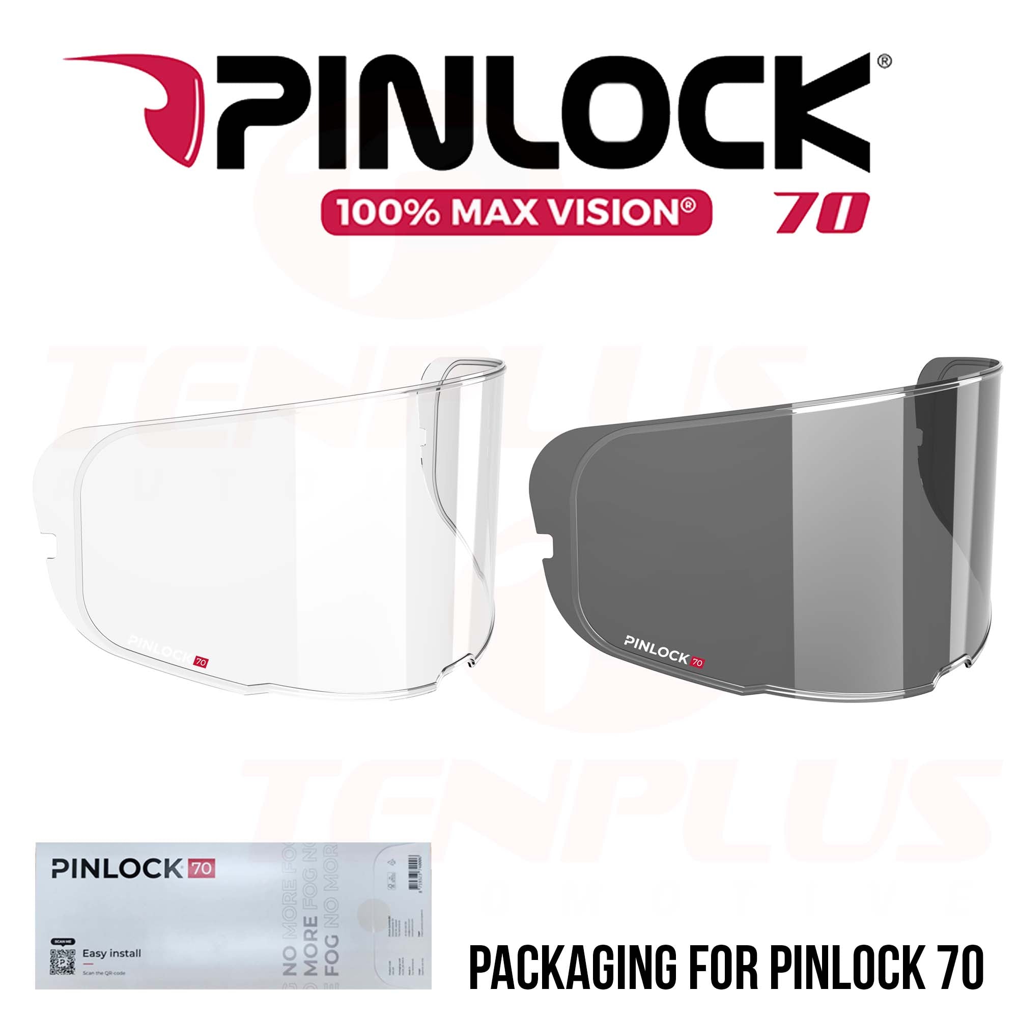 Pinlock 70 Anti Fog Shield for HJC C70; IS-17; RPHA-ST Clear; Dark Smo