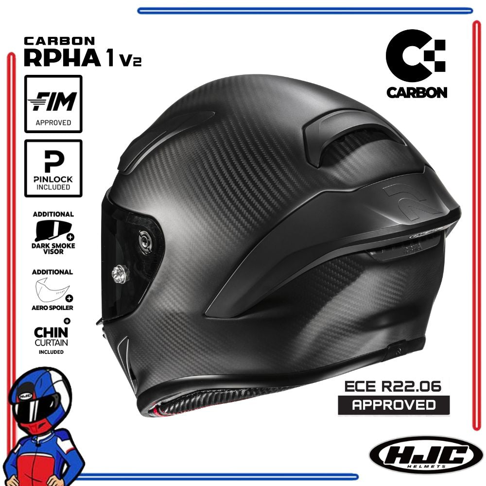 HJC Helmets RPHA 1 V2 Carbon Matte Black
