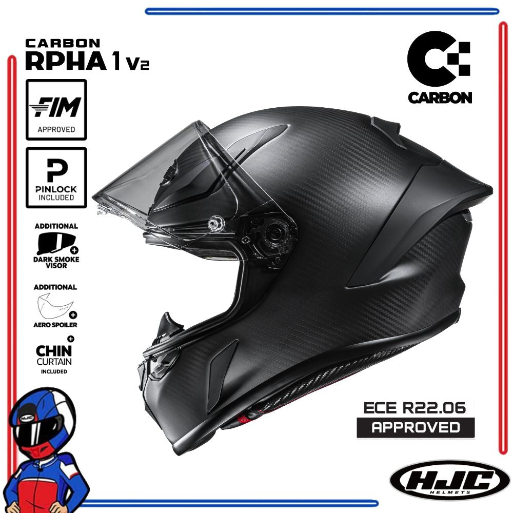 HJC Helmets RPHA 1 V2 Carbon Matte Black