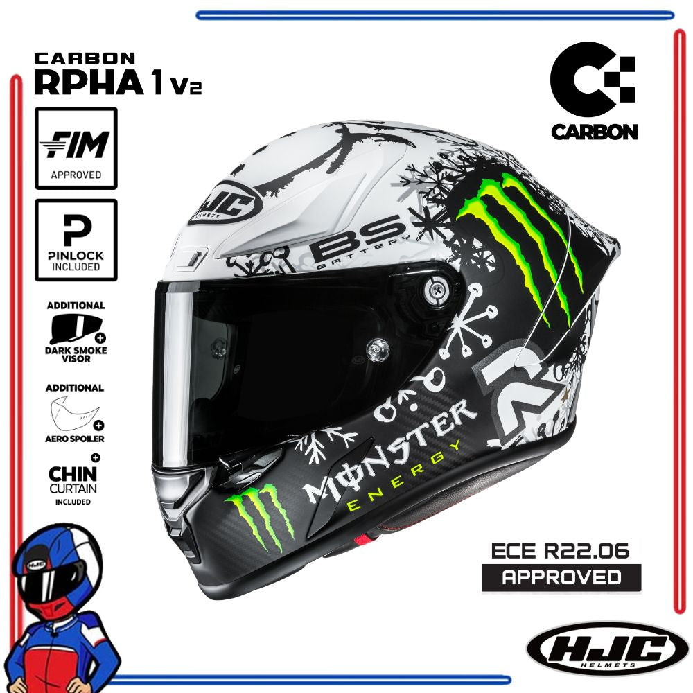 HJC Helmets RPHA 1 V2 Carbon Snow Diablo MC10SF