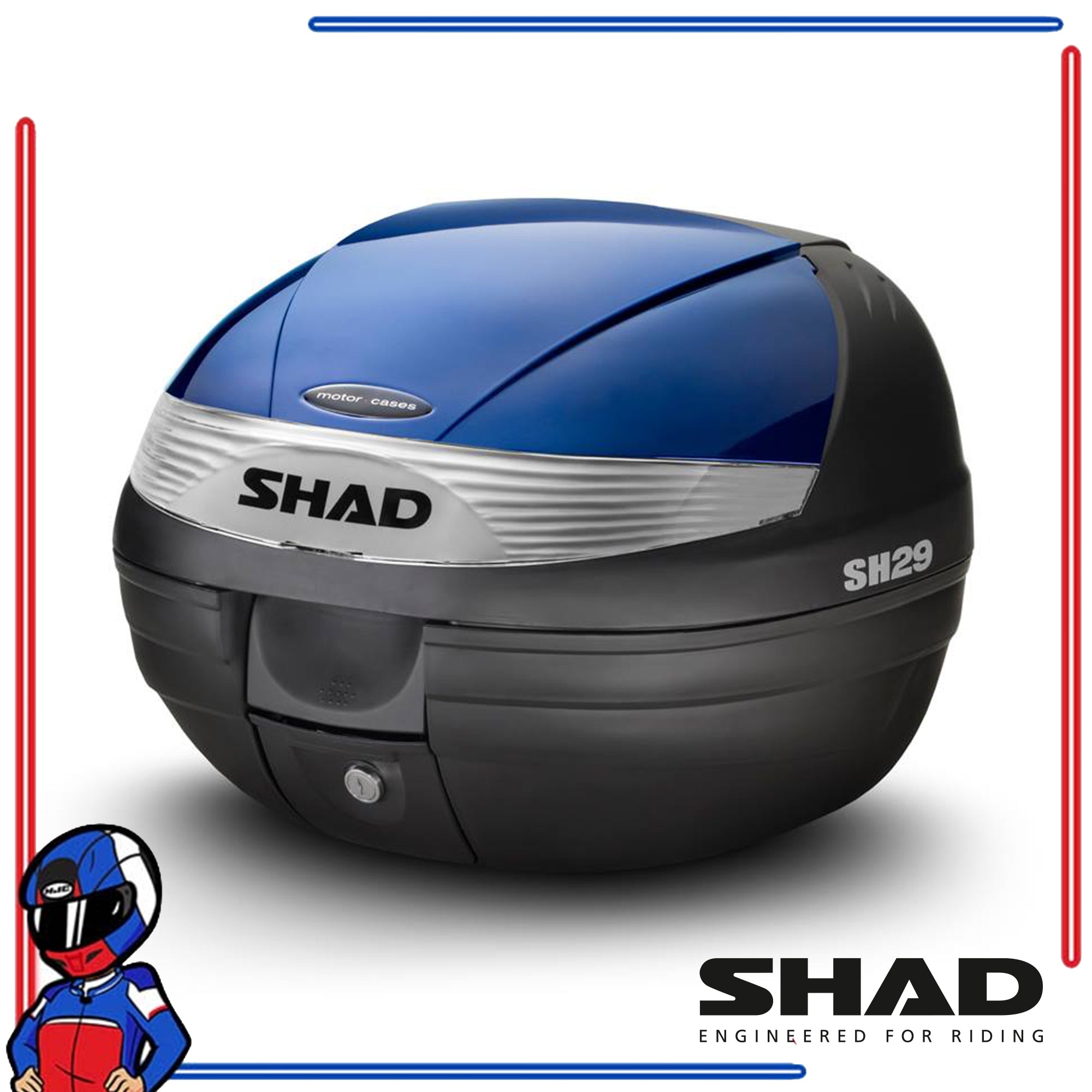 SHAD Motorcycle Box SH29 Black/Blue