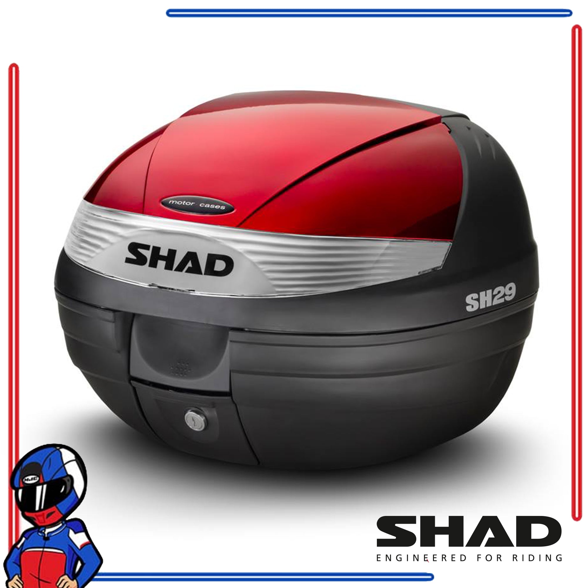 SHAD Motorcycle Box SH29 Black Red