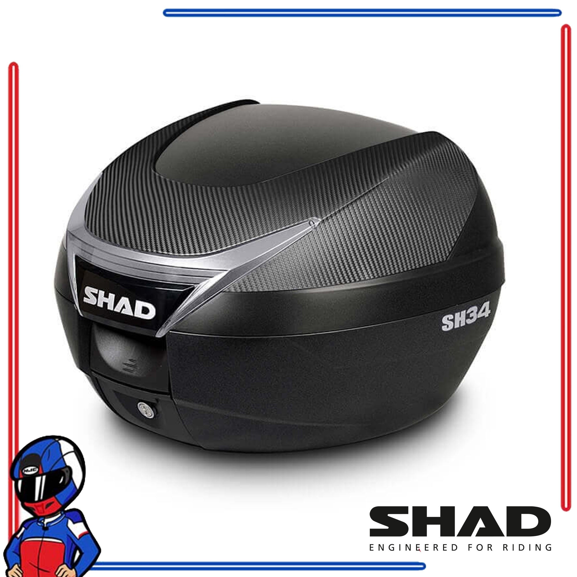 SHAD Motorcycle Box SH34C Black Carbon