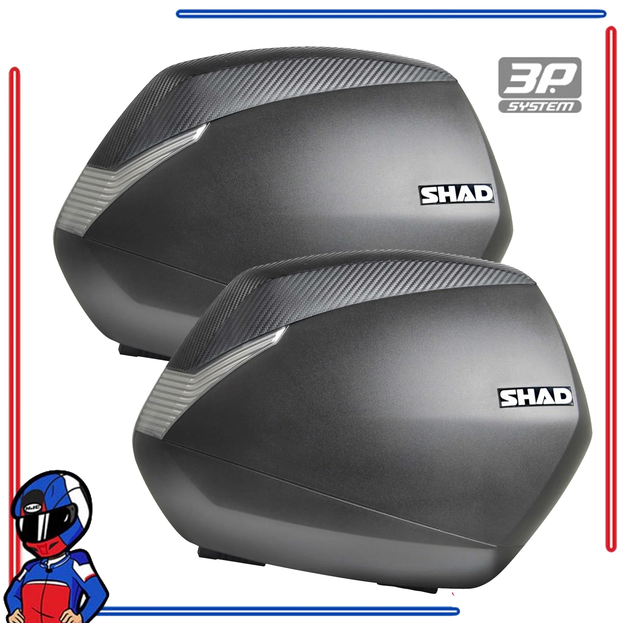 SHAD Motorcycle Box Side Case SH36 Black Carbon