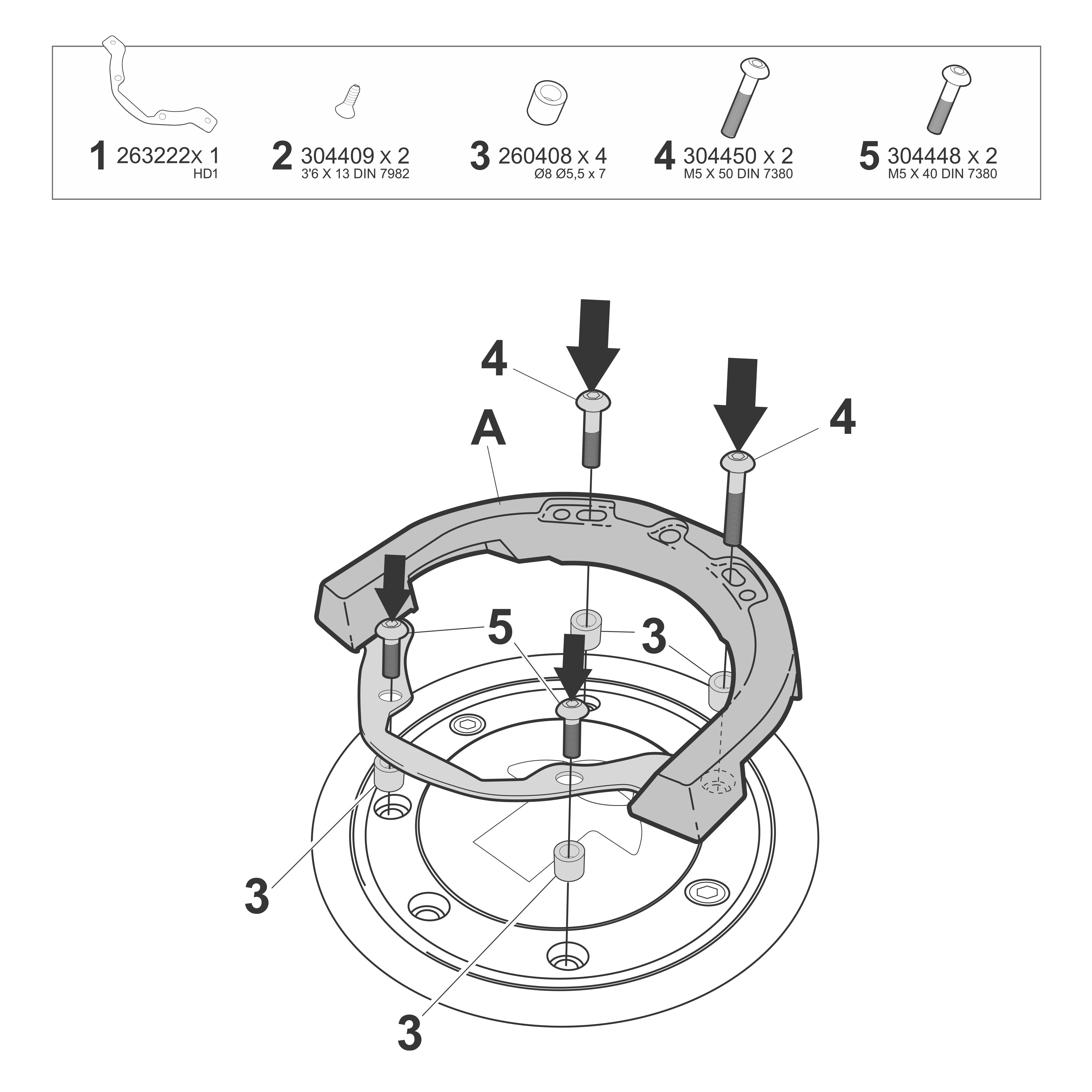 SHAD Click System Fitting Kit Ducati Multistrada 1200; Triumph Tiger; KTM Super Duke