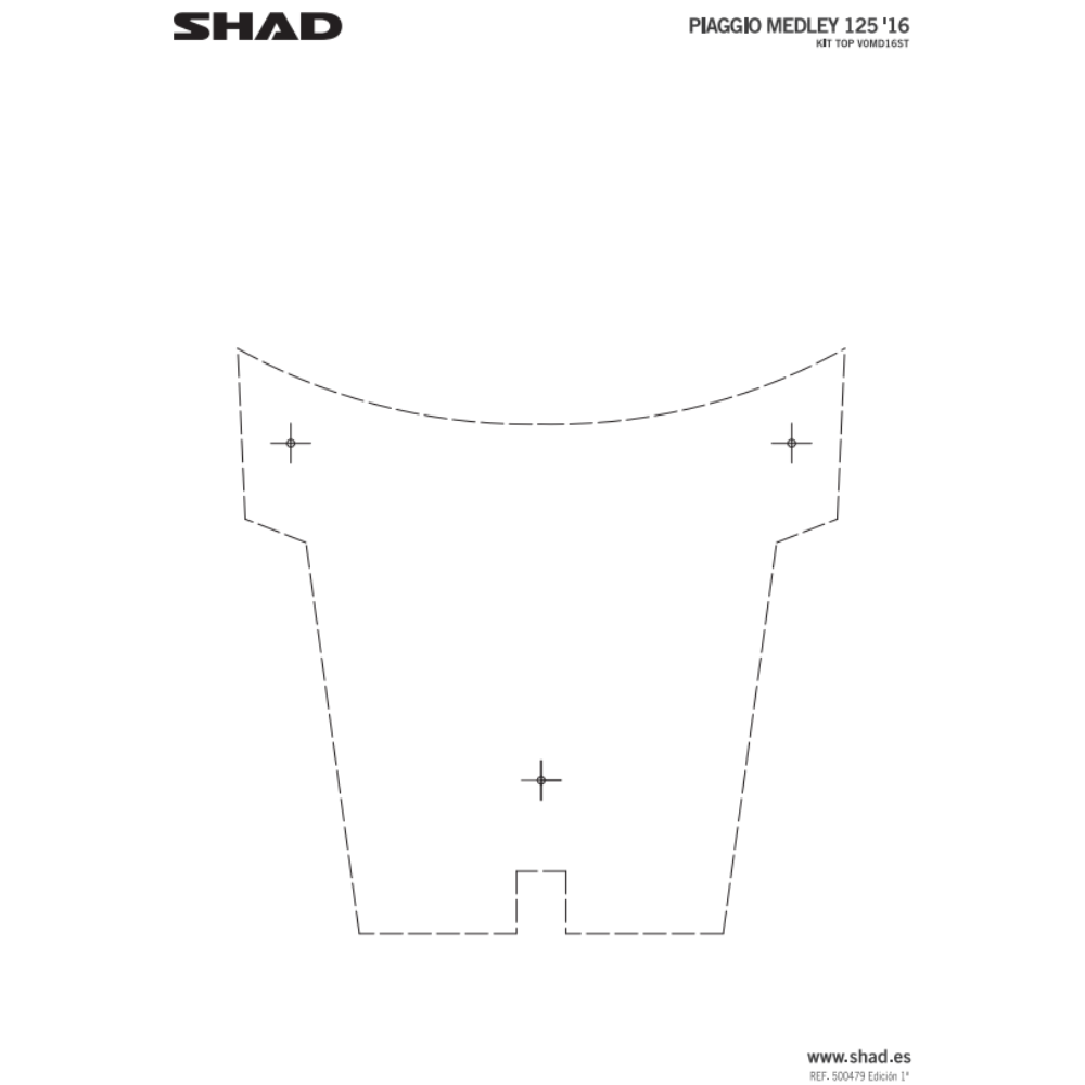 SHAD Top Box Fitting Kit PIAGGIO MEDLEY S 150 2016-2026