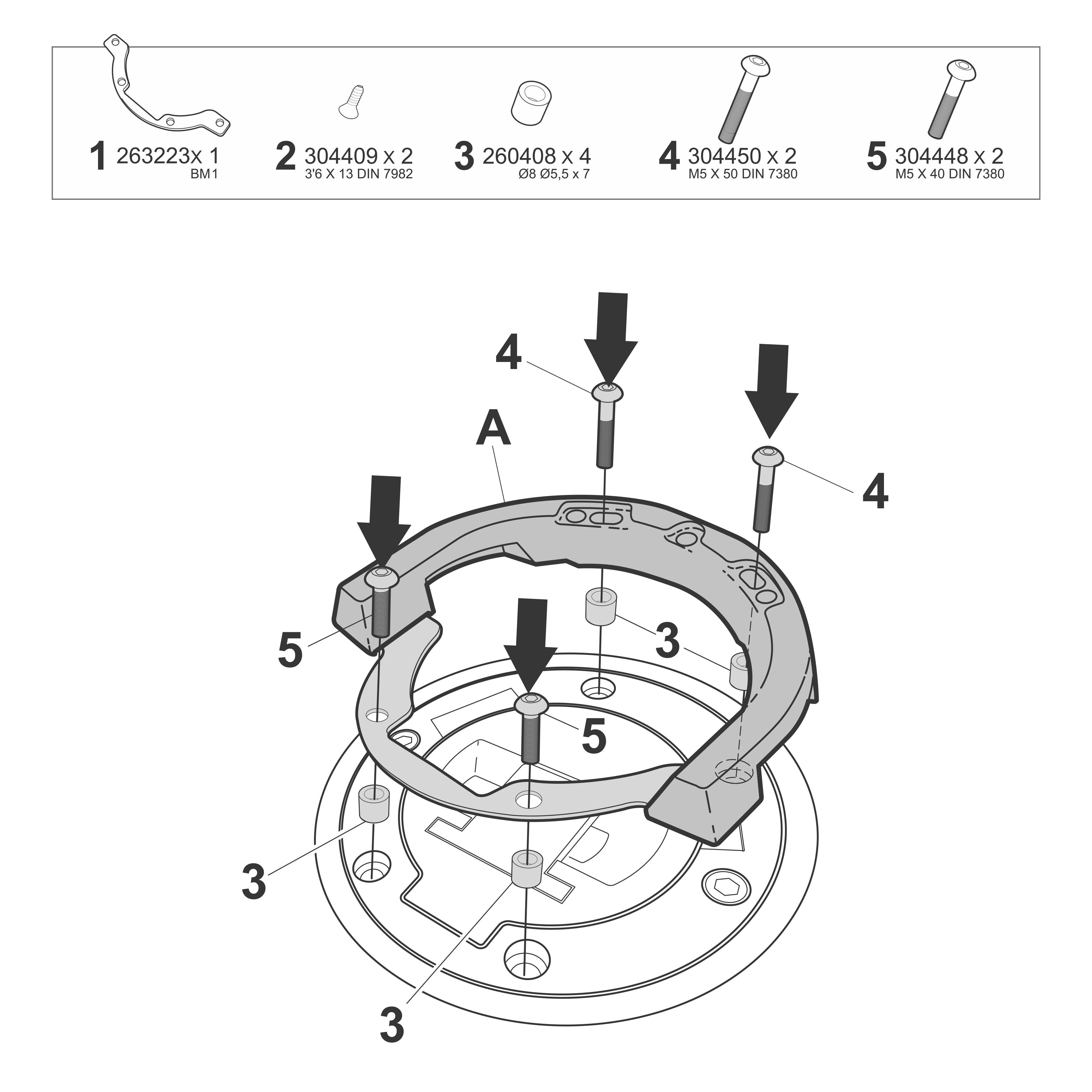 SHAD Click System Fitting Kit BMW R1250GS; M1000XR; S1000XR; F900GS; F850GS; F800GS; F750GS