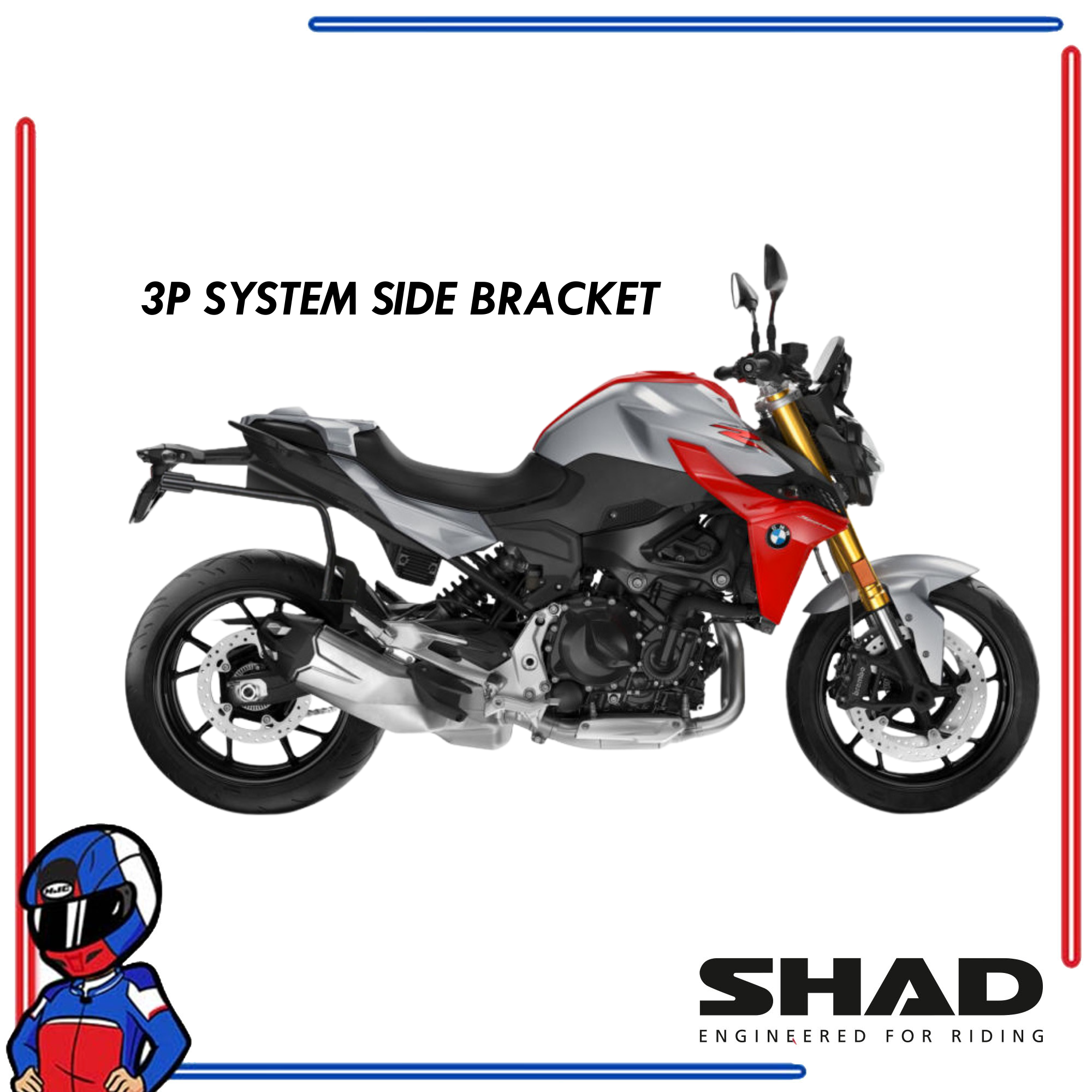 SHAD 3P System Side Bracket F900 X; XR 2020-2025
