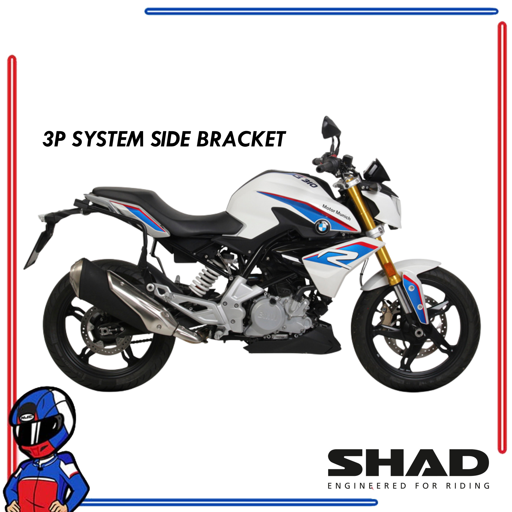 SHAD 3P System Side Bracket G310R; G310GS 2017-2025