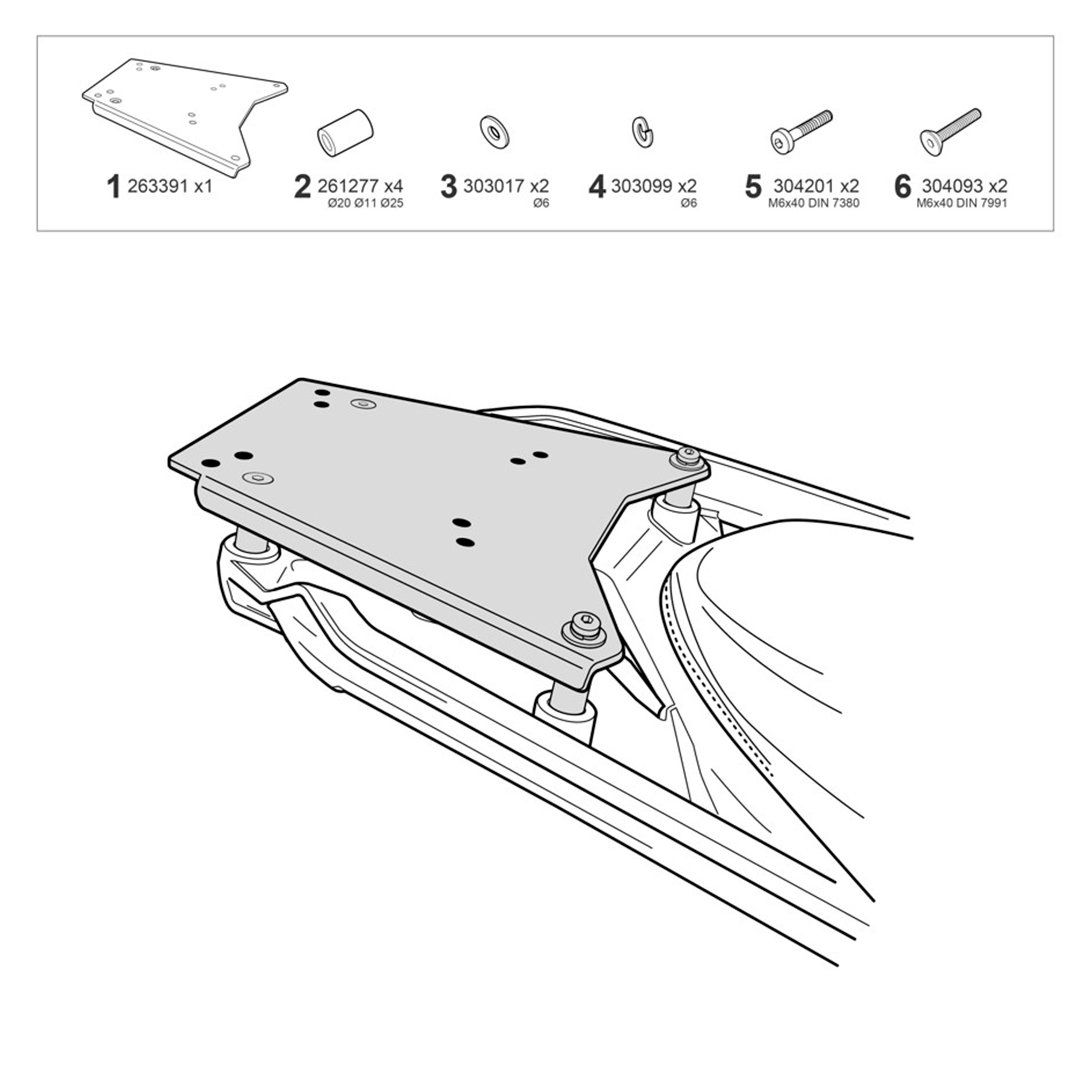 SHAD Motorcycle Bracket R1300GS 2025