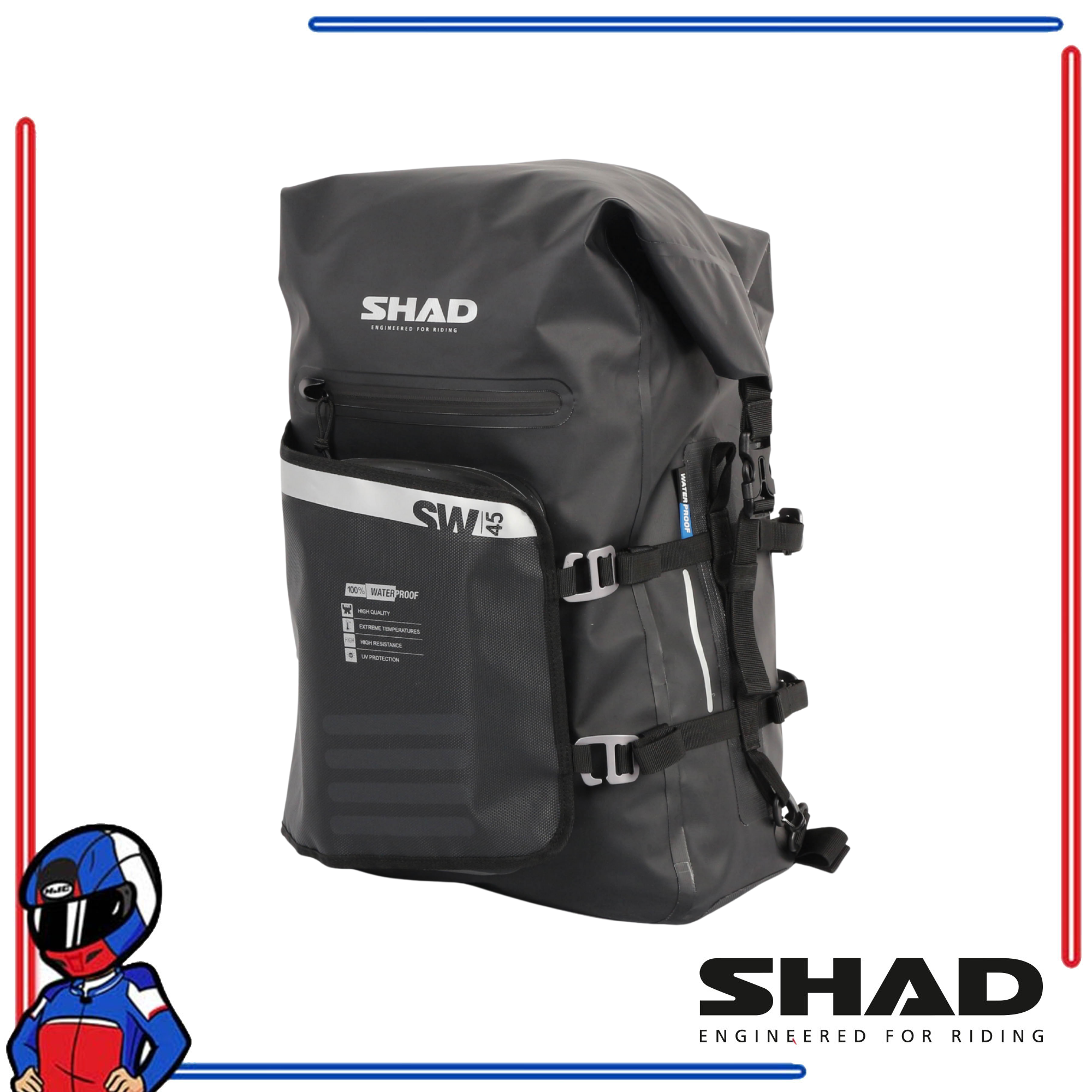 SHAD Waterproof Rear Backpack SW45