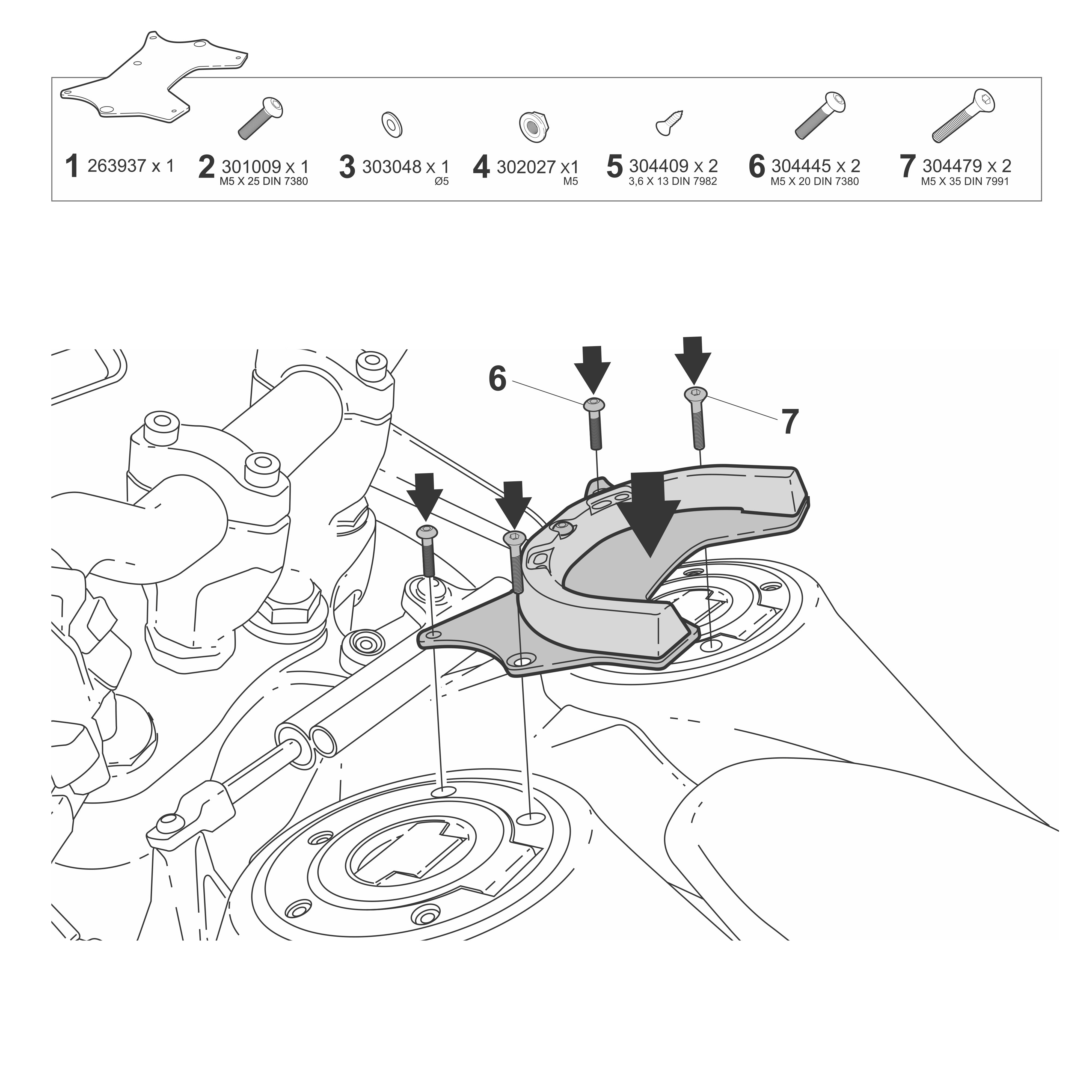 SHAD Click System Fitting Kit Yamaha Tenere 700 World Rally 2023-2025