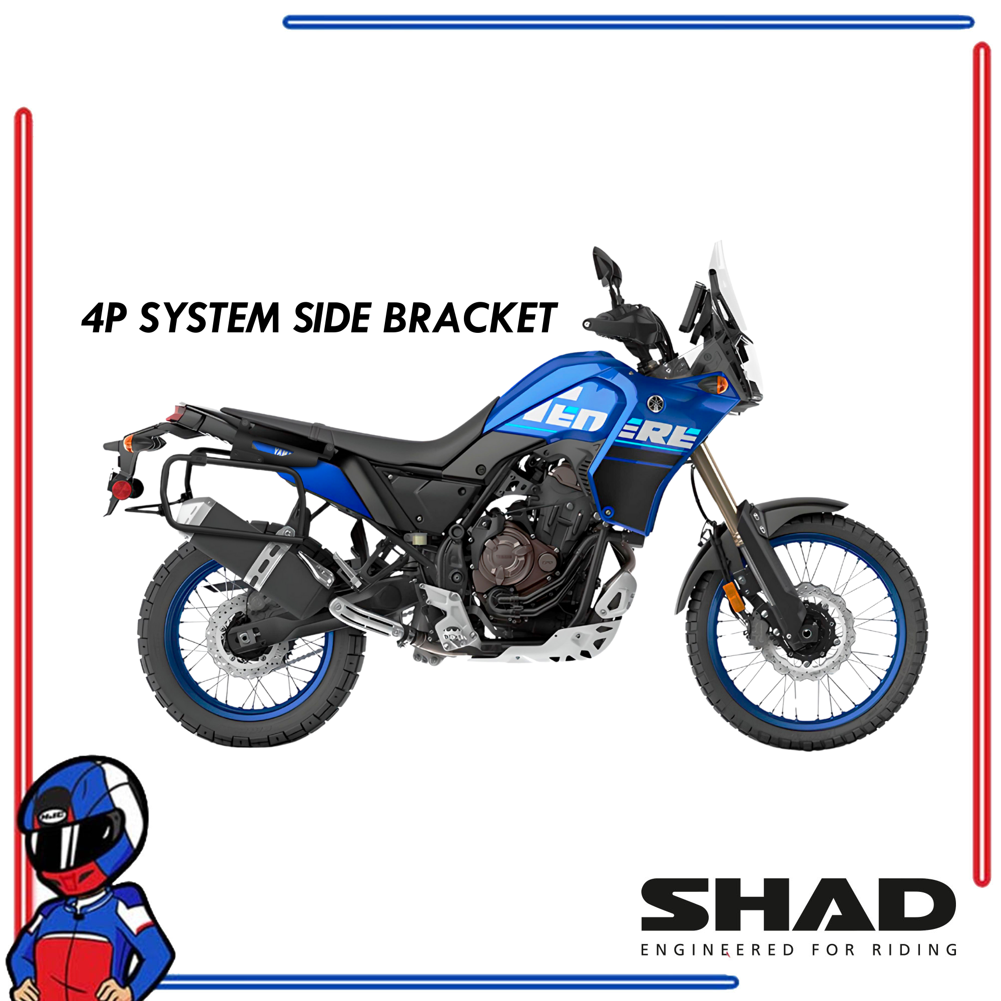 SHAD 4P System Side Bracket TENERE 700 2019-2025