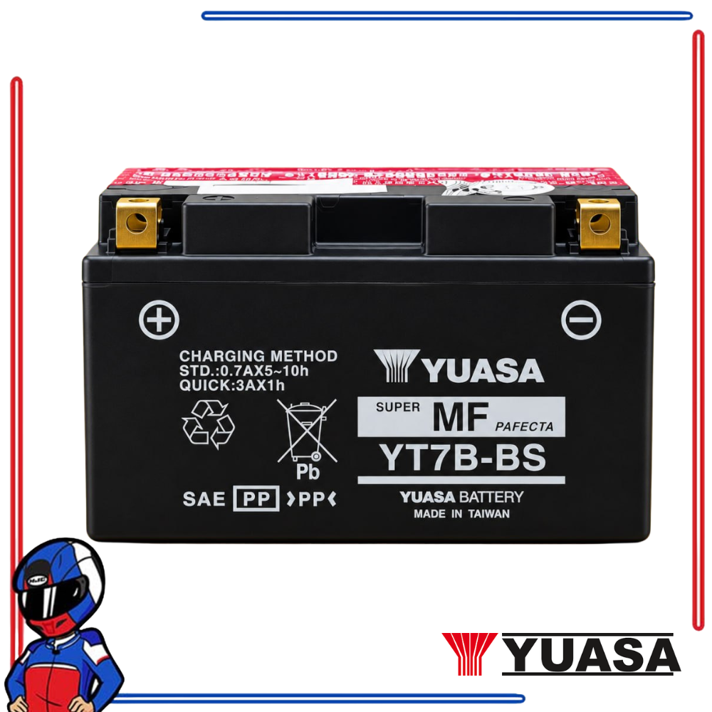 Yuasa Power Sports Battery YT7B-BS CP Ducati Panigale Suzuki DR-Z400 Triumph Daytona 675