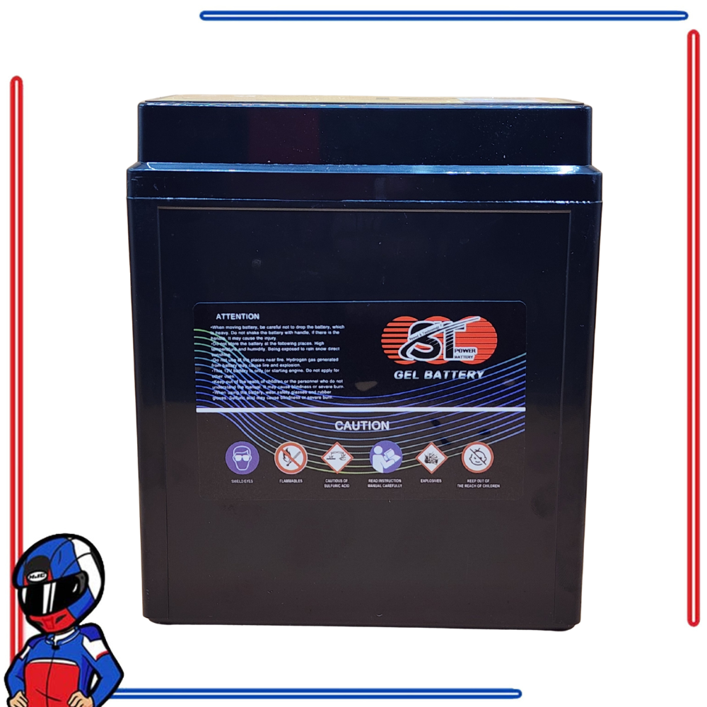 ST Power Motorcycle Battery Gel Type for Honda Rusi Yamaha Kawasaki Suzuki