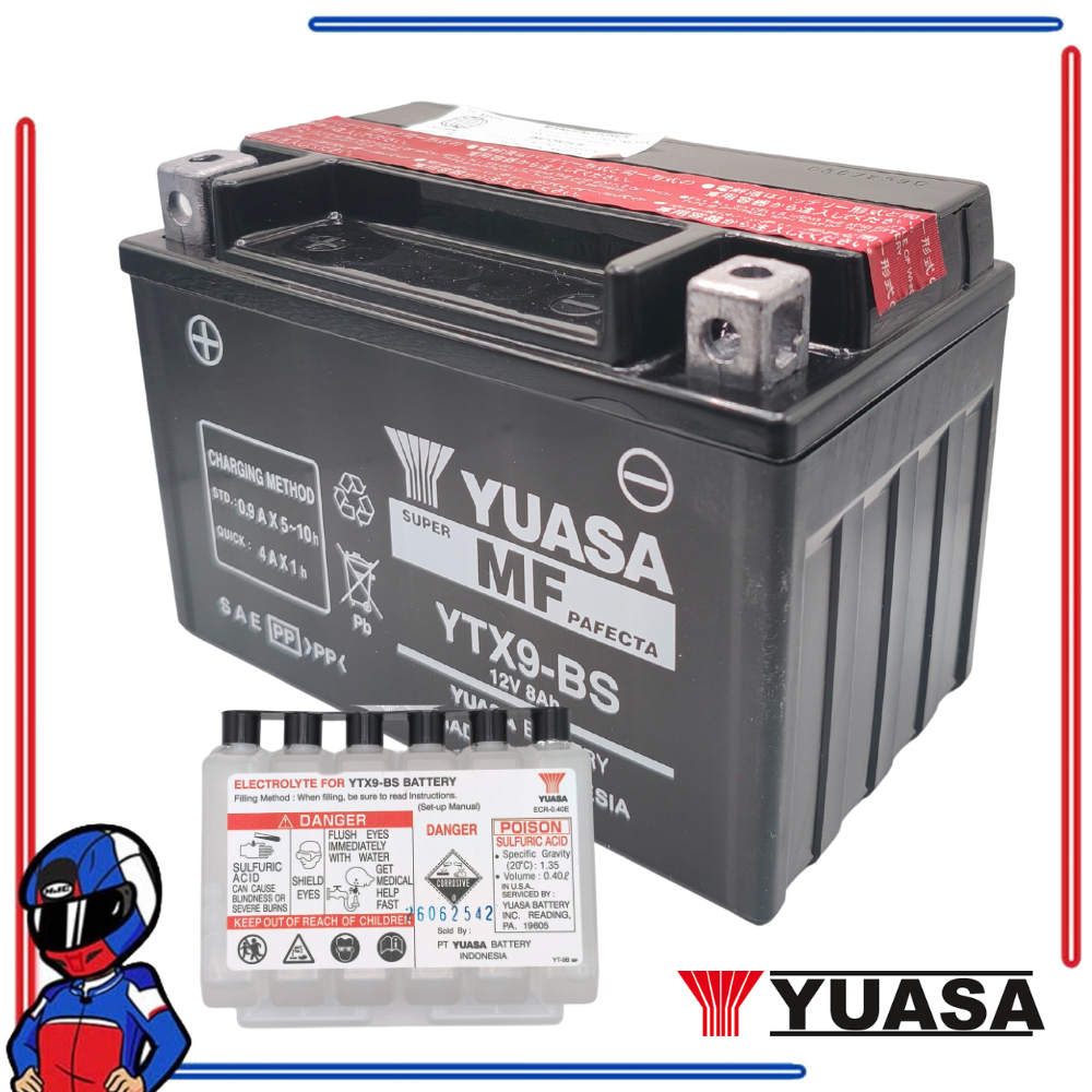 Yuasa Motorcycle Battery ID-YTX9-BS KTM 390; 200; Kawasaki Ninja