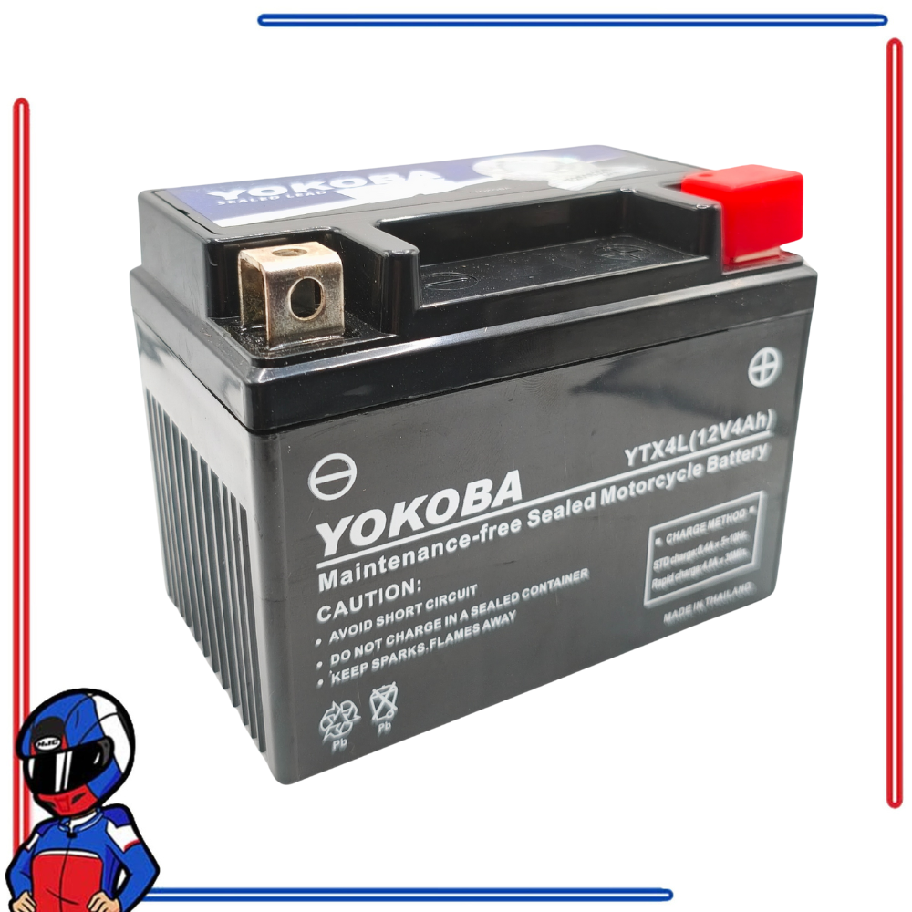 Yokoba Super Power Battery YTX4L for Mio i 125, Smash 110, Smash 115 and Yamaha Vega Force I