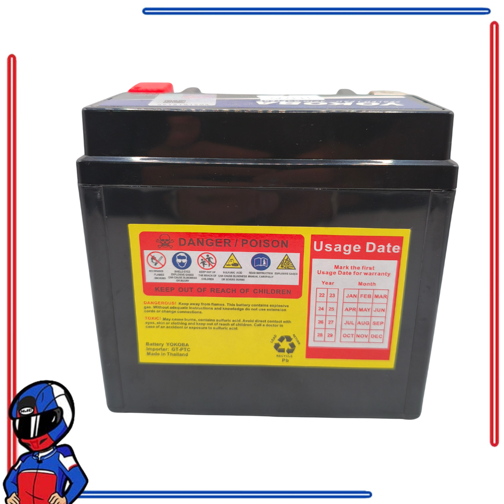 YUASA Motorcycle Battery YTZ6V for Honda Click 125/150, Nmax V2, Raider 150; PCX; ADV