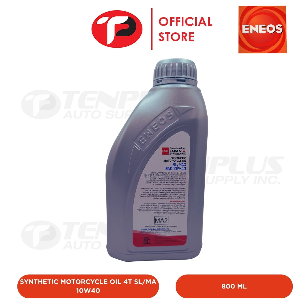 Eneos Synthetic Motorcycle Oil SL/MA 10W40 800ML
