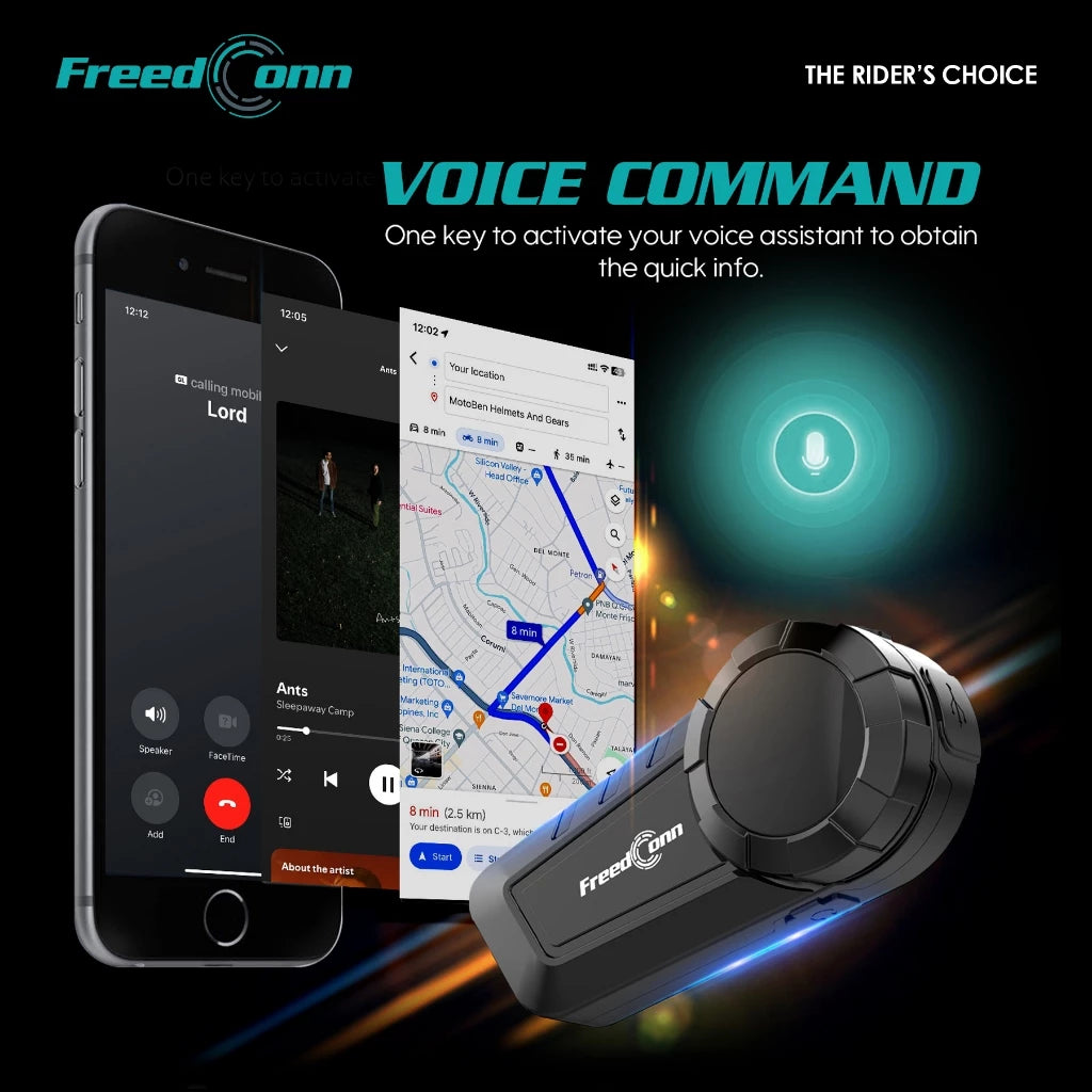 FreedConn KY-PRO Motorcycle Helmet Intercom Bluetooth Headset Talking System