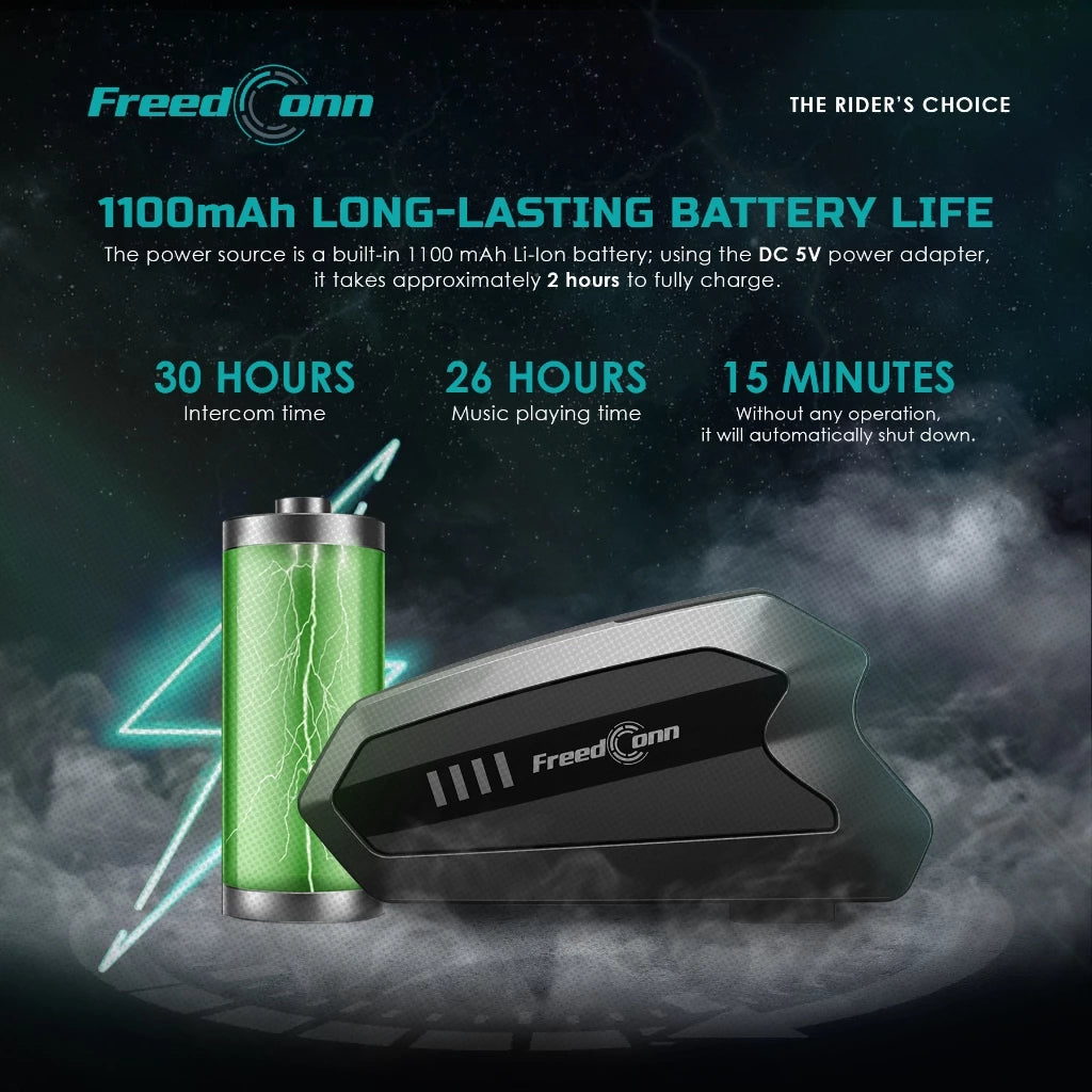 FreedConn Hero Motorcycle Helmet Intercom Bluetooth Headset Talking System