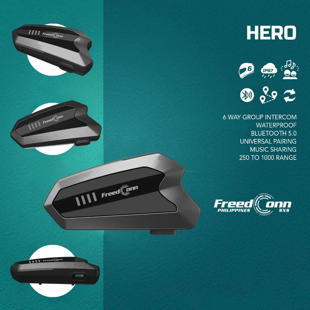 FreedConn Hero Motorcycle Helmet Intercom Bluetooth Headset Talking System
