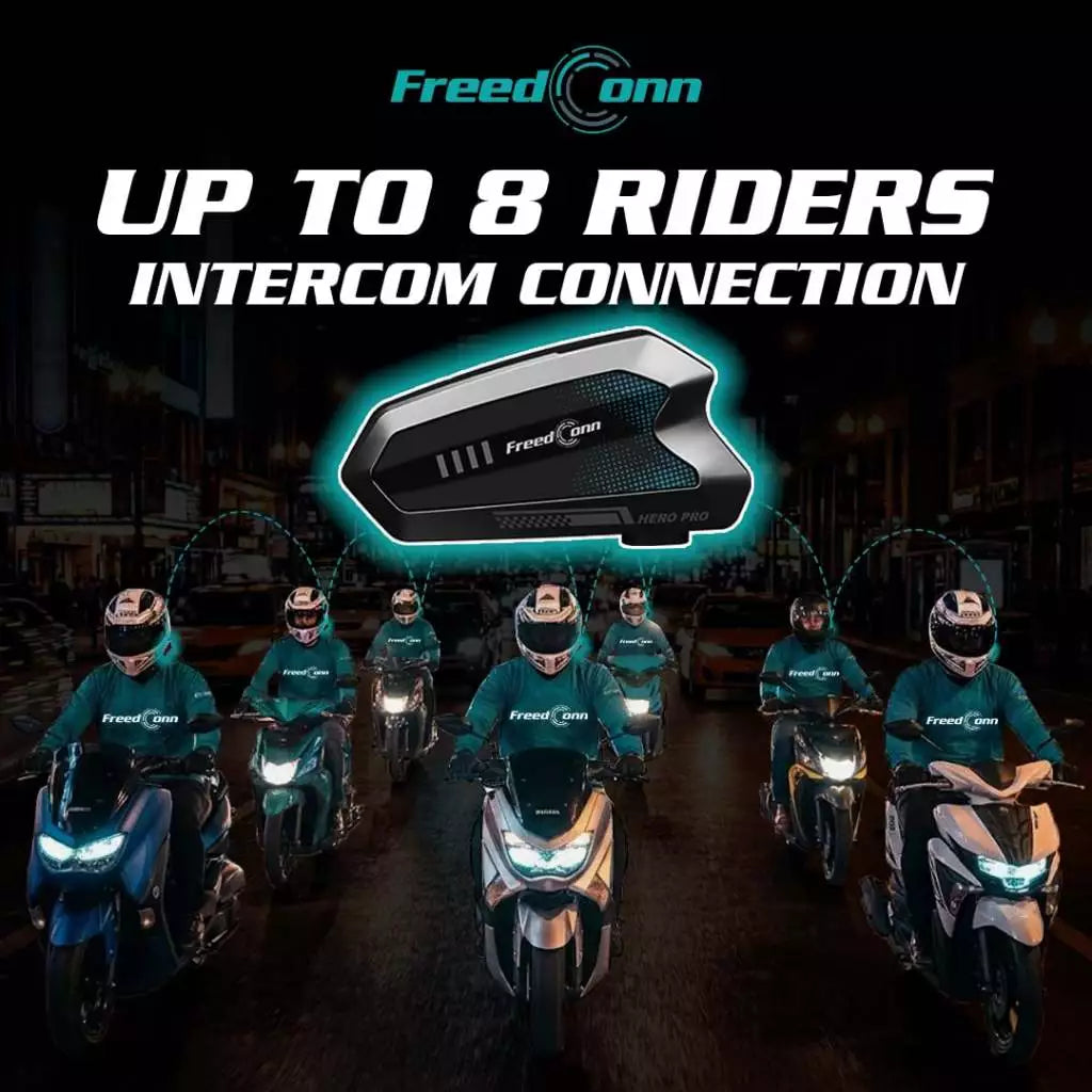 FreedConn Hero Pro Motorcycle Helmet Intercom Bluetooth Headset Talking System