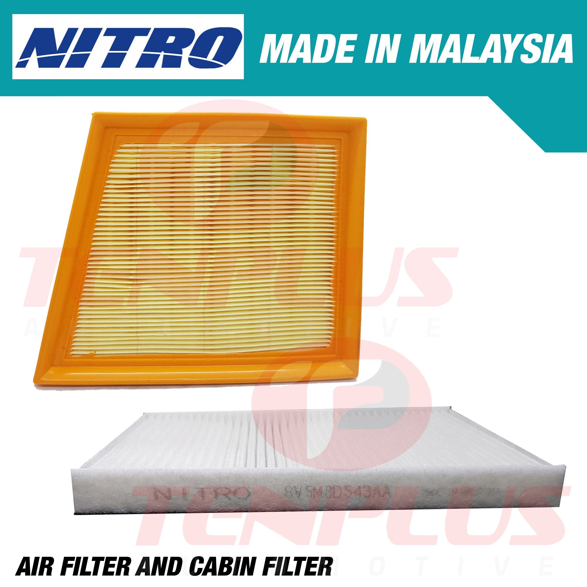 Nitro Air and Cabin Filter Ford EcoSport 1.5L 2014-2019; Fiesta 2008-2018